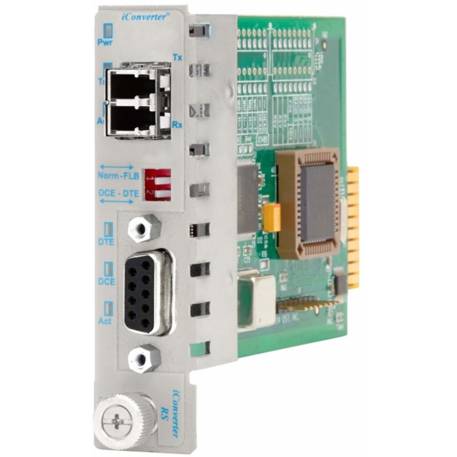 Omnitron iConverter RS-422/485 Serial to Fiber Media Converter DB-9 LC Single-Mode 60km Module - 1x RS-422/485; 1x LC Single-Mode - 8787-2 - Image 3
