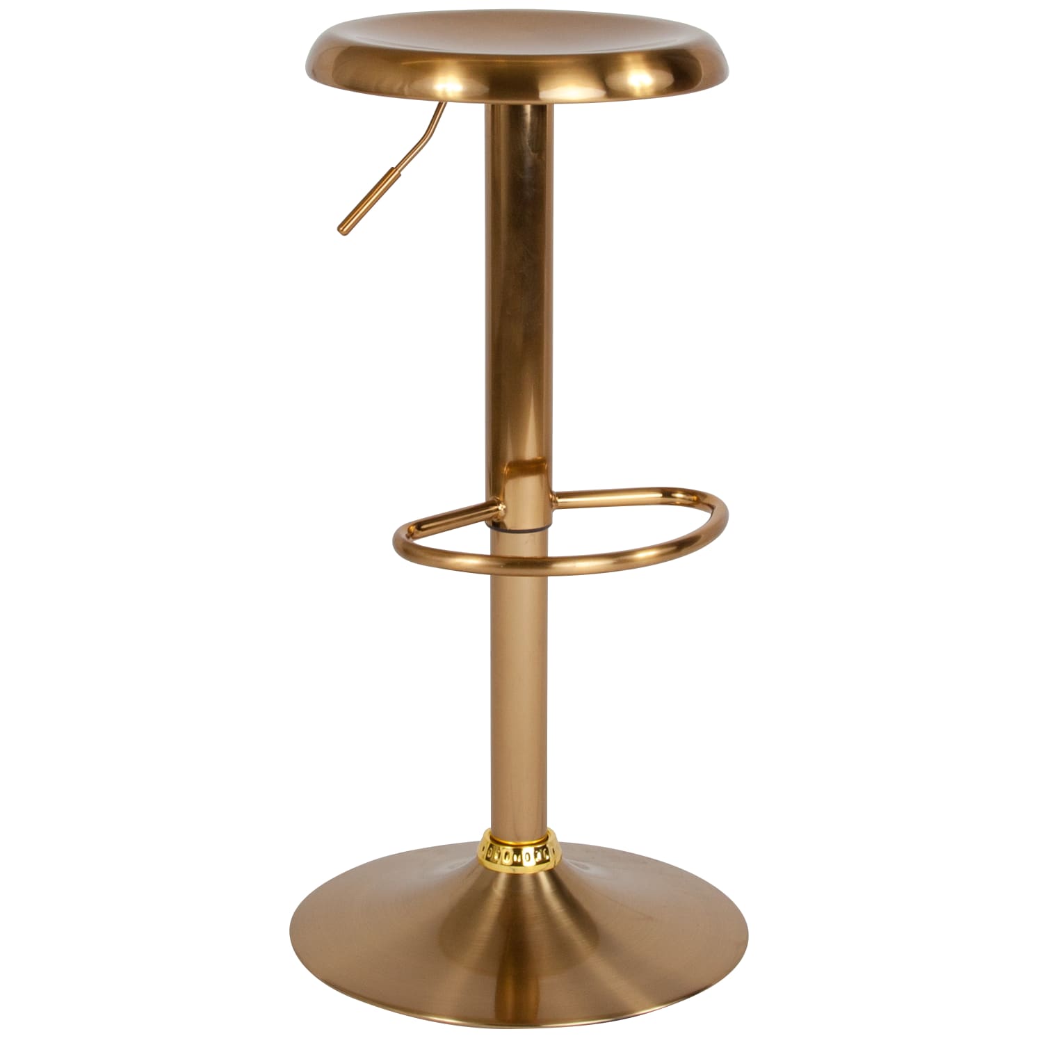Flash Furniture Madrid Series Adjustable Height Retro Barstool, Gold - Image 3