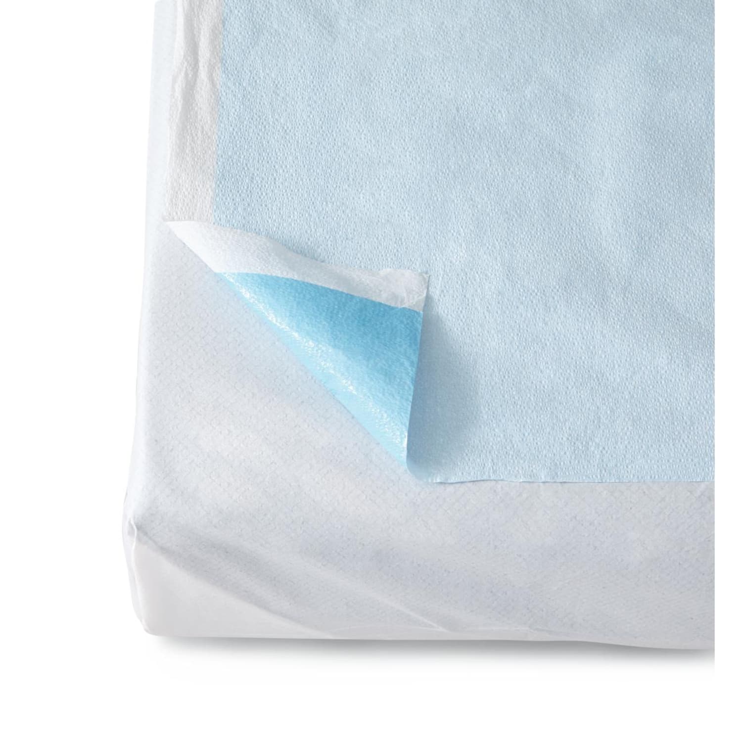 Medline Disposable Polyethylene Flat Stretcher Sheet, 40in x 90in, Blue