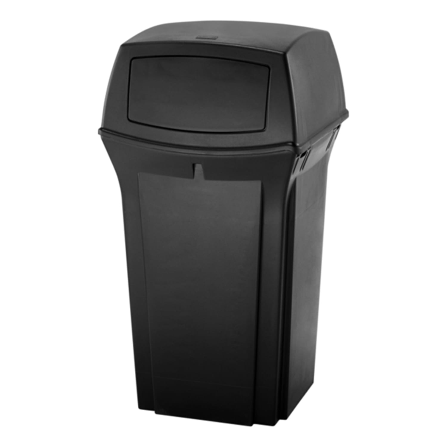 Rubbermaid Commercial Ranger 45-gal 2-door Container - 45 gal Capacity - Durable, Hinged Door - 41in Height x 21.5in Width x 21.5in Depth - Black - 1 - Image 3