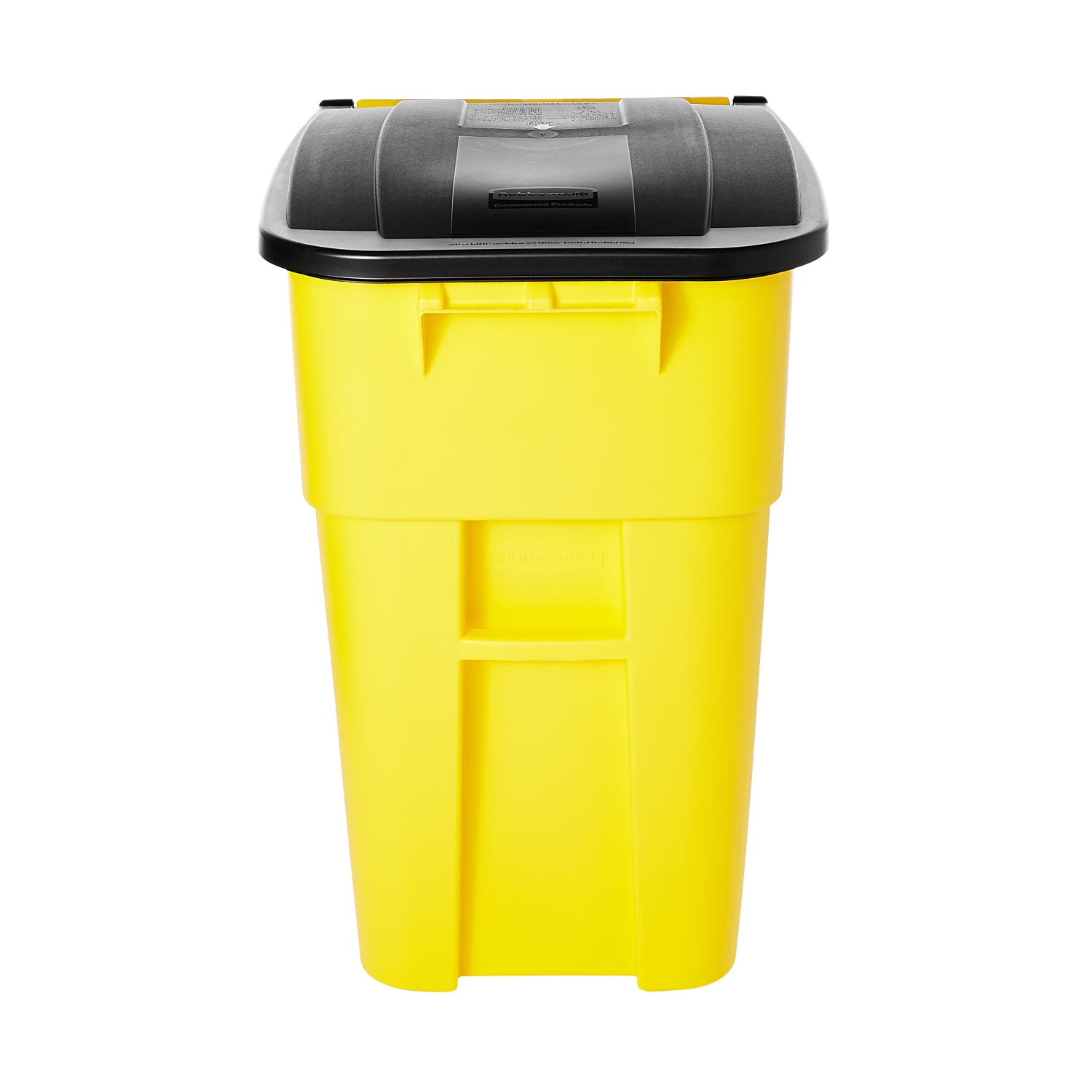 Rubbermaid Brute Square Plastic Rollout Container, 50-Gallons, Yellow - Image 3