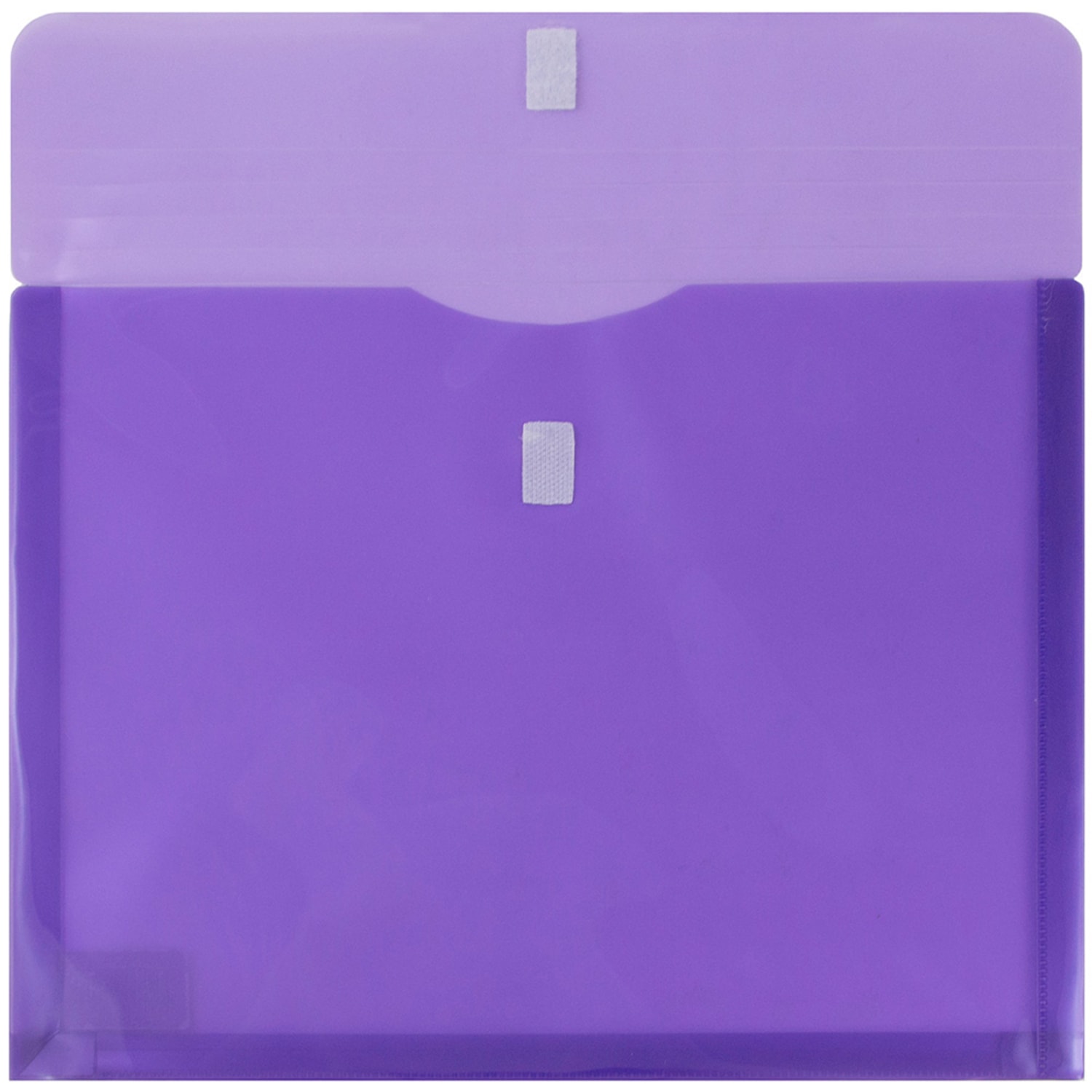 JAM Paper Plastic Booklet Envelopes, Letter-Size, 9 3/4in x 13in, Hook & Loop Closure, Light Purple, Pack Of 12 - Image 3