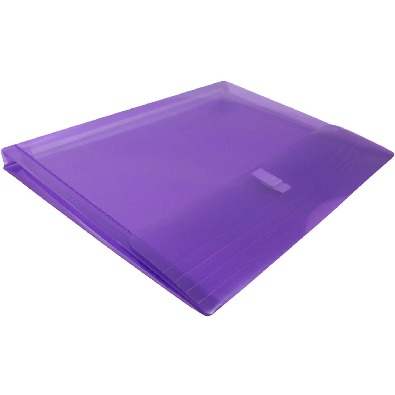JAM Paper Plastic Booklet Envelopes, Letter-Size, 9 3/4in x 13in, Hook & Loop Closure, Light Purple, Pack Of 12 - Image 5