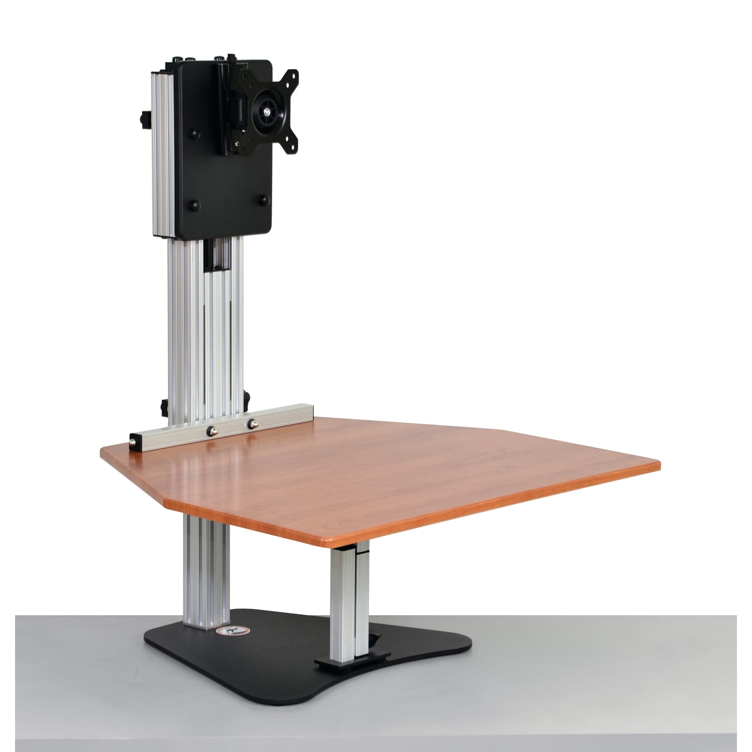 Ergo Desktop Kangaroo Pro 28inW Adjustable Height Desk Converter, Cherry - Image 4