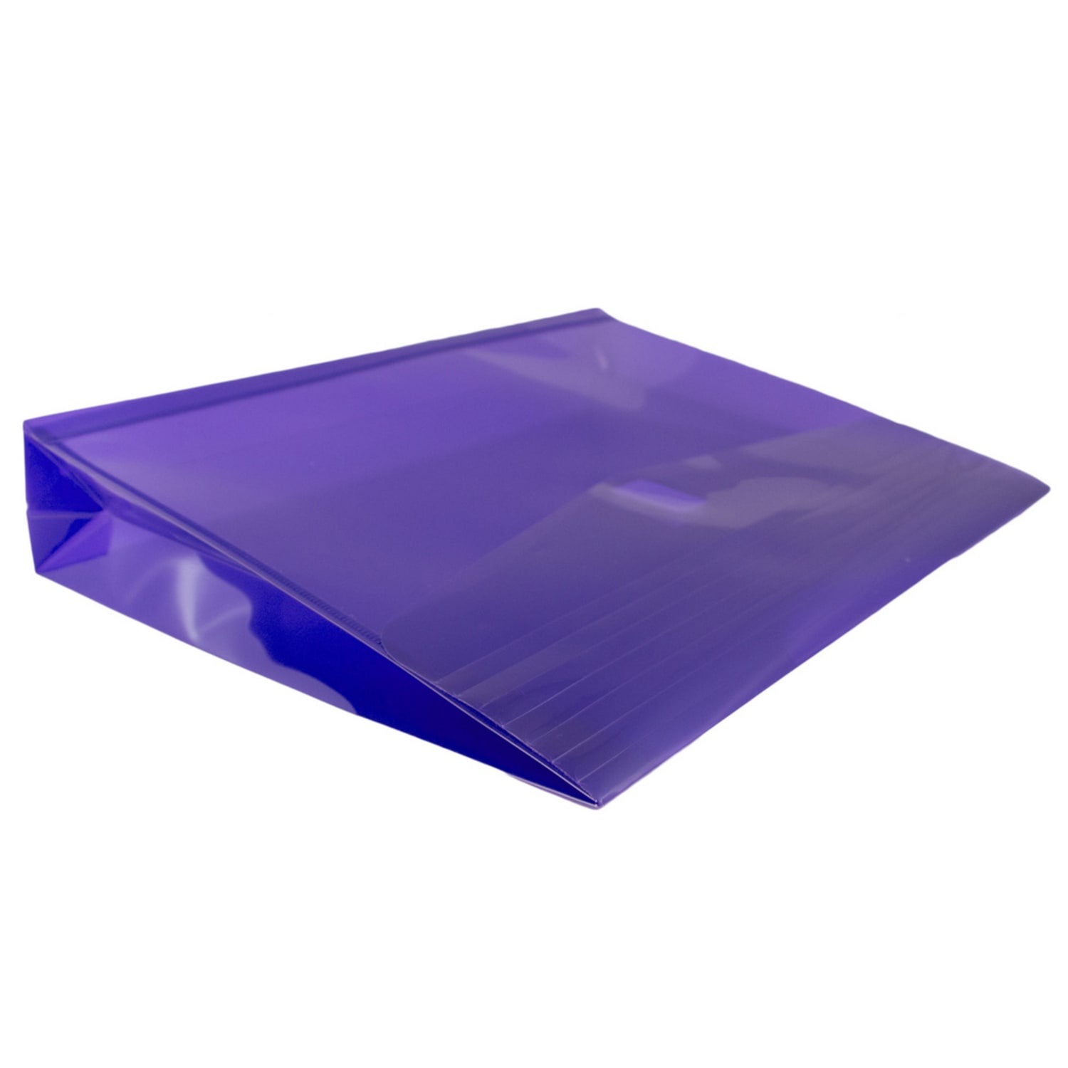JAM Paper Plastic Booklet Envelopes, Letter-Size, 9 3/4in x 13in, Hook & Loop Closure, Classic Purple, Pack Of 12 - Image 5