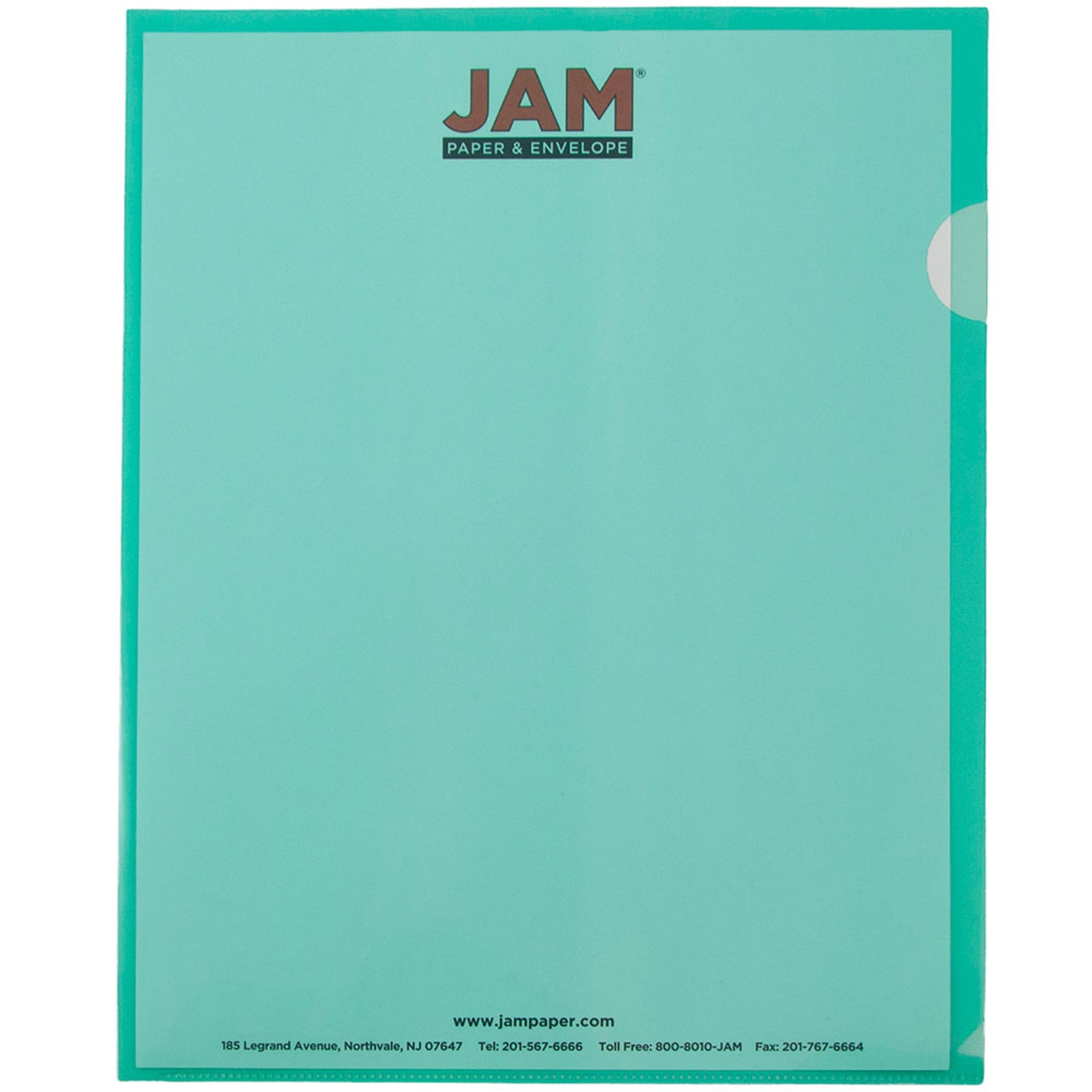 JAM Paper Plastic Sleeves, 9in x 11 1/2in, 1in Capacity, Green, Pack Of 12 - Image 3