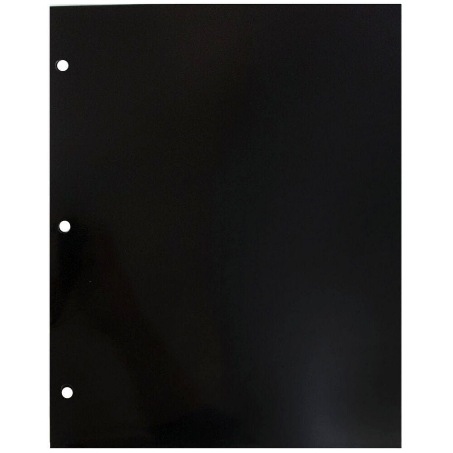 JAM Paper Glossy 3-Hole-Punched 2-Pocket Presentation Folders, Black, Pack of 6 - Image 4