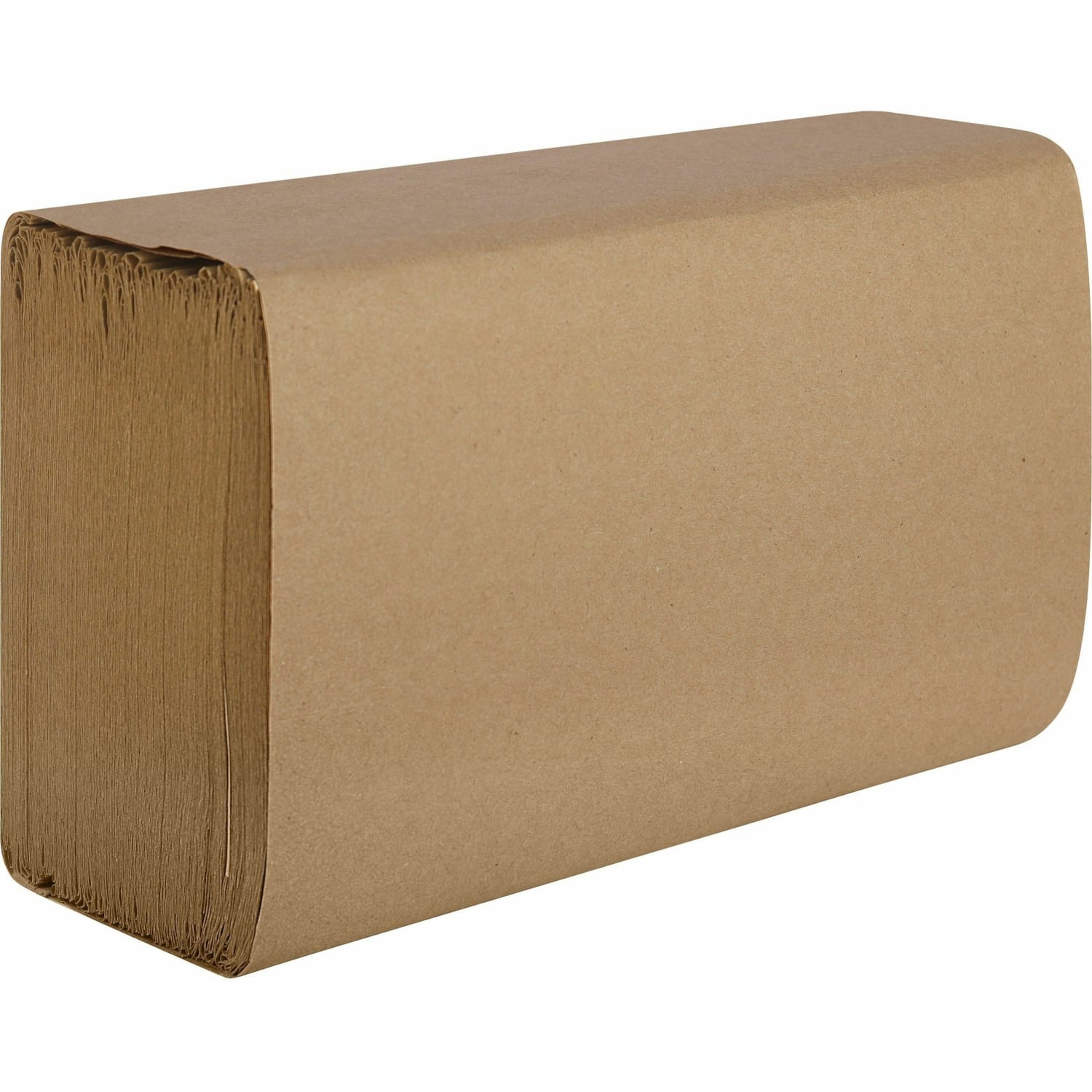 Genuine Joe Single-Fold 1-Ply Paper Towels, Natural, Pack Of 4000 Sheets - Image 4