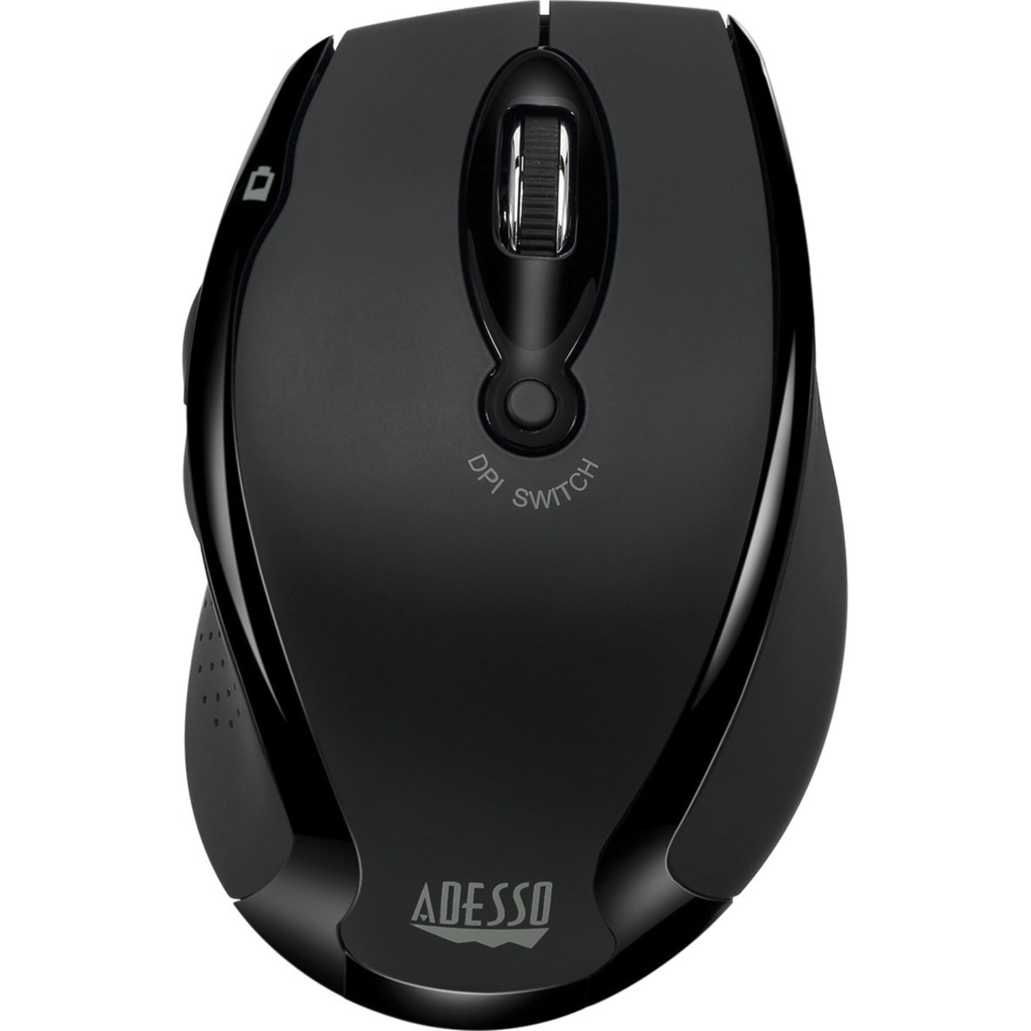 Adesso iMouse M20B - Wireless Ergonomic Optical Mouse - Optical - Wireless - 30 ft - Radio Frequency - IMOUSEM20B