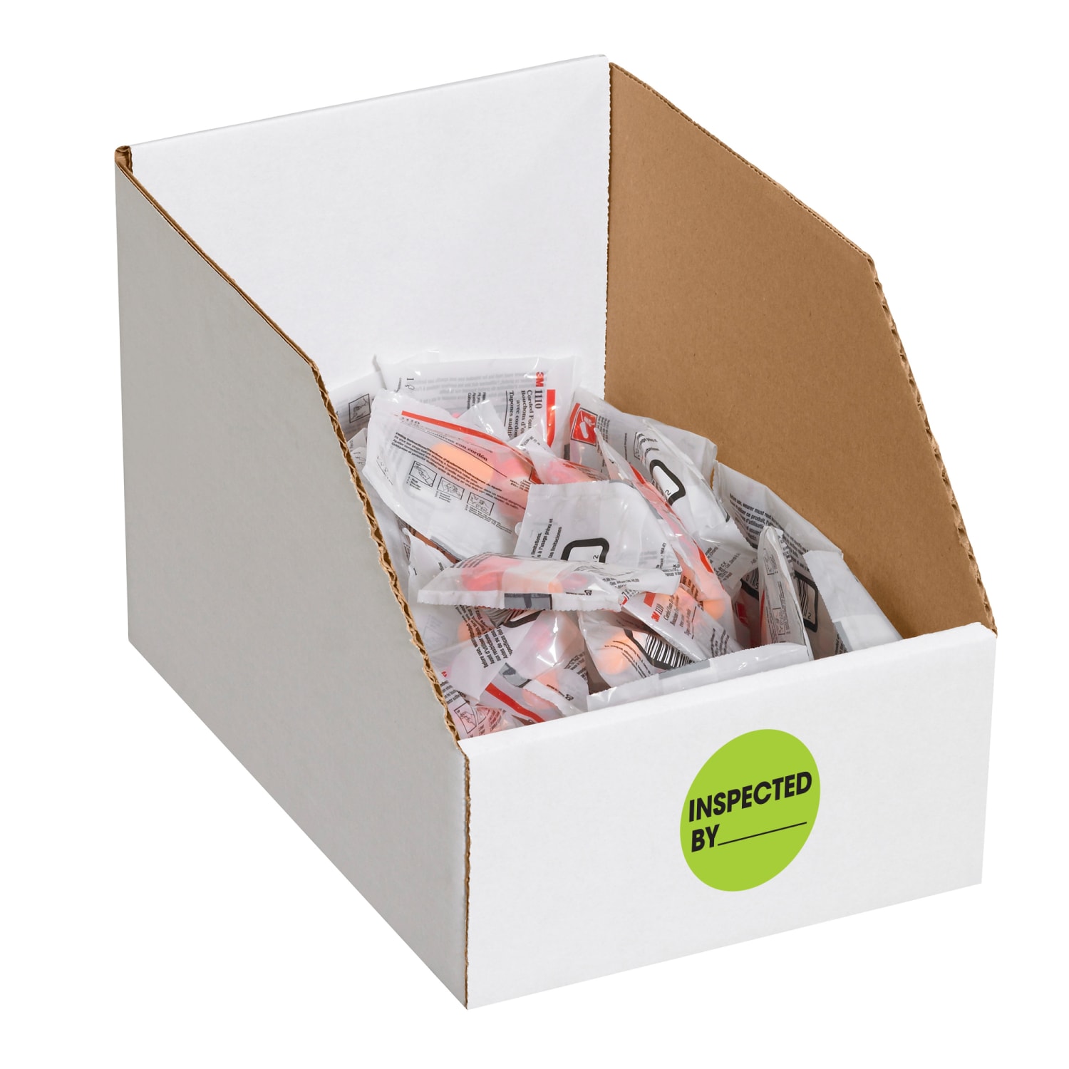 Tape Logic Preprinted Special Handling Labels, DL1265, Inspected By, Round, 1in, Fluorescent Green, Roll Of 500 - Image 3