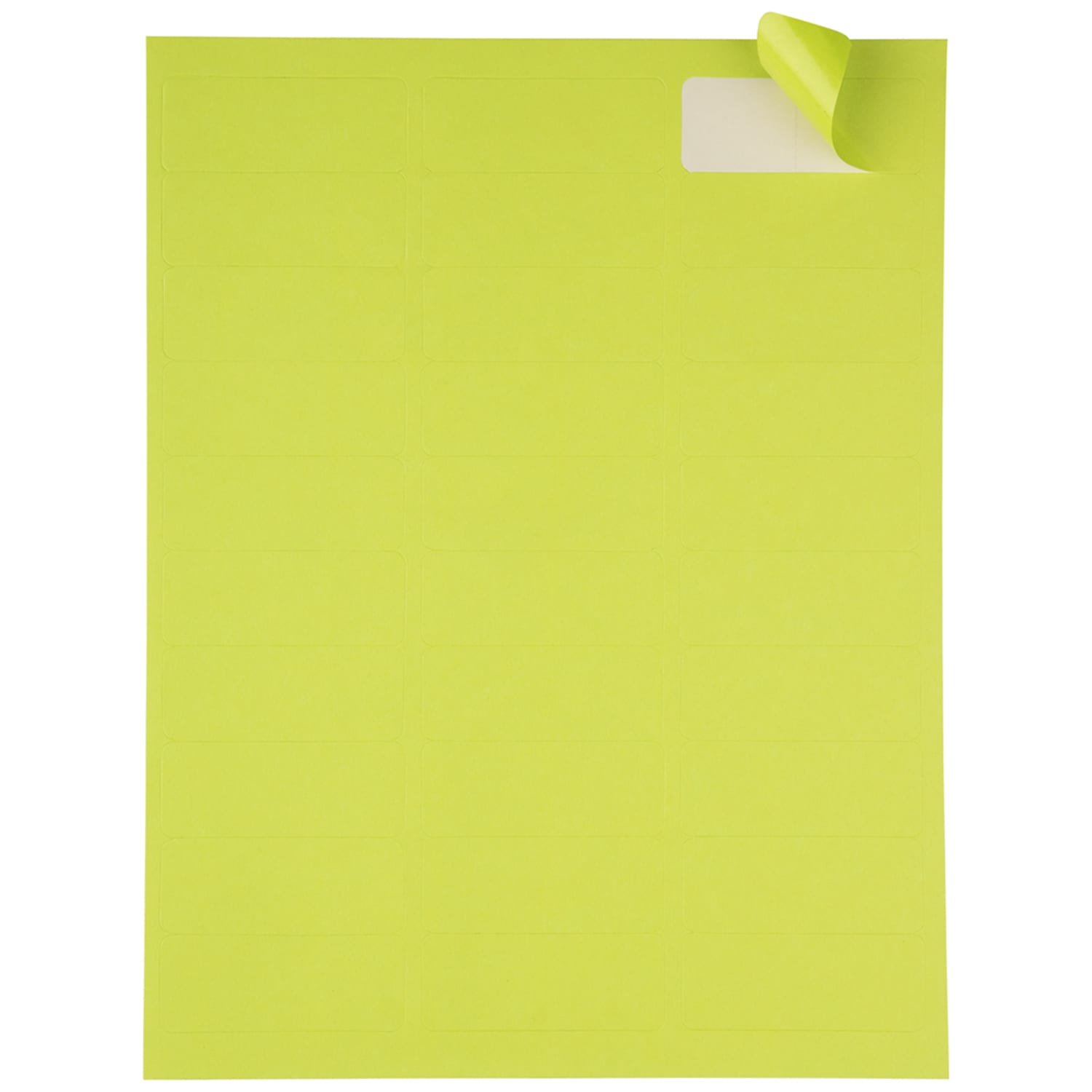 JAM Paper Mailing Address Labels, Rectangle, 2 5/8in x 1in, Lime Green, Pack Of 120 - Image 4