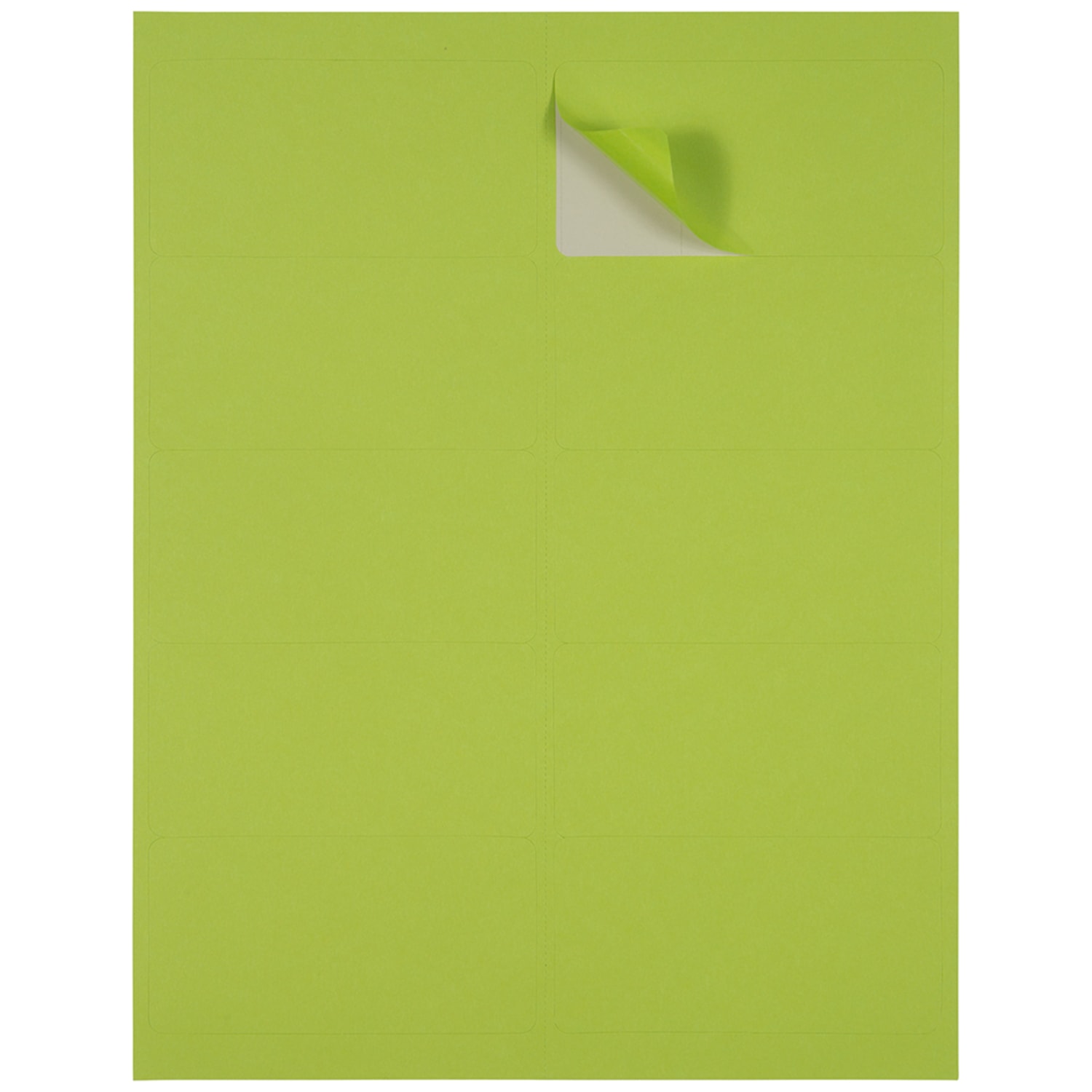 JAM Paper Mailing Address Labels, Rectangle, 2in x 4in, Lime Green, Pack Of 120 - Image 4