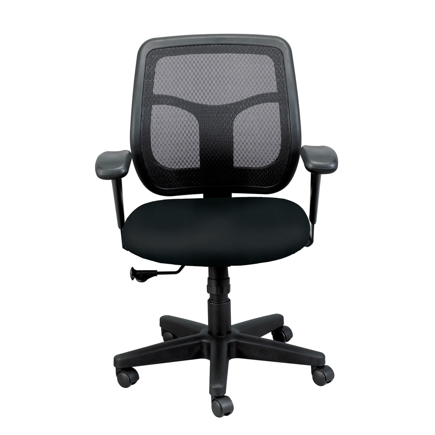 WorkPro Apollo MT9400 Ergonomic Low Back Task Chair With Antimicrobial Vinyl Black PopularChairscom