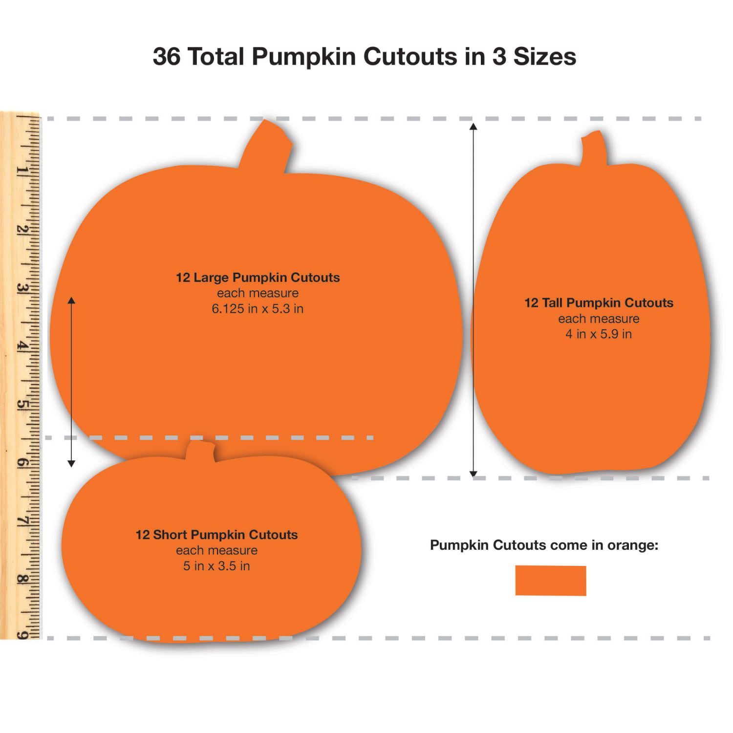 FreshCut Crafts Punch Out Paper Cutouts, Fall Shapes, Leaves, Pumpkins & Apples, 144 Pieces - Image 4
