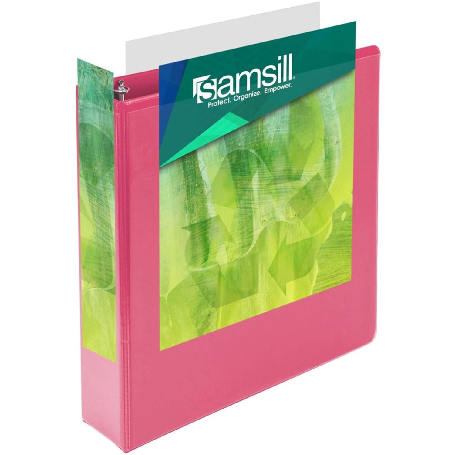 Samsill Presentation View 3-Ring Binder, 2in Round Rings, Berry, Pack Of 2 - Image 5