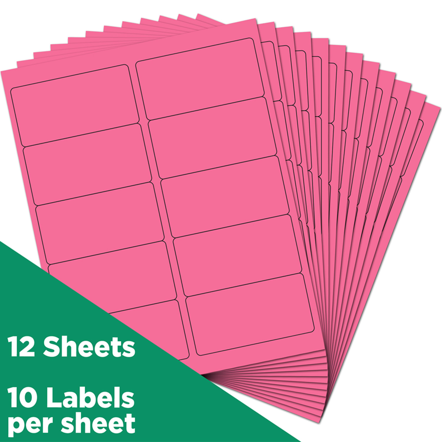 JAM Paper Mailing Address Labels, Rectangle, 2in x 4in, Pink, Pack Of 120 - Image 3