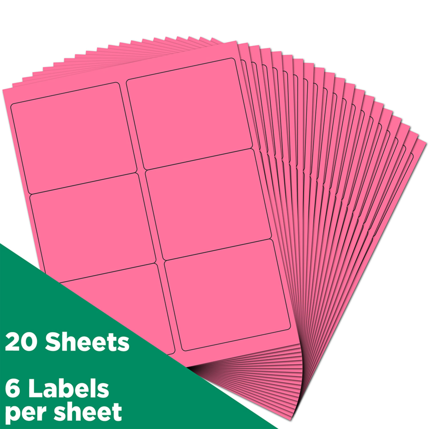 JAM Paper Mailing Address Labels, Rectangle, 3 1/3in x 4in, Pink, Pack Of 120 - Image 3