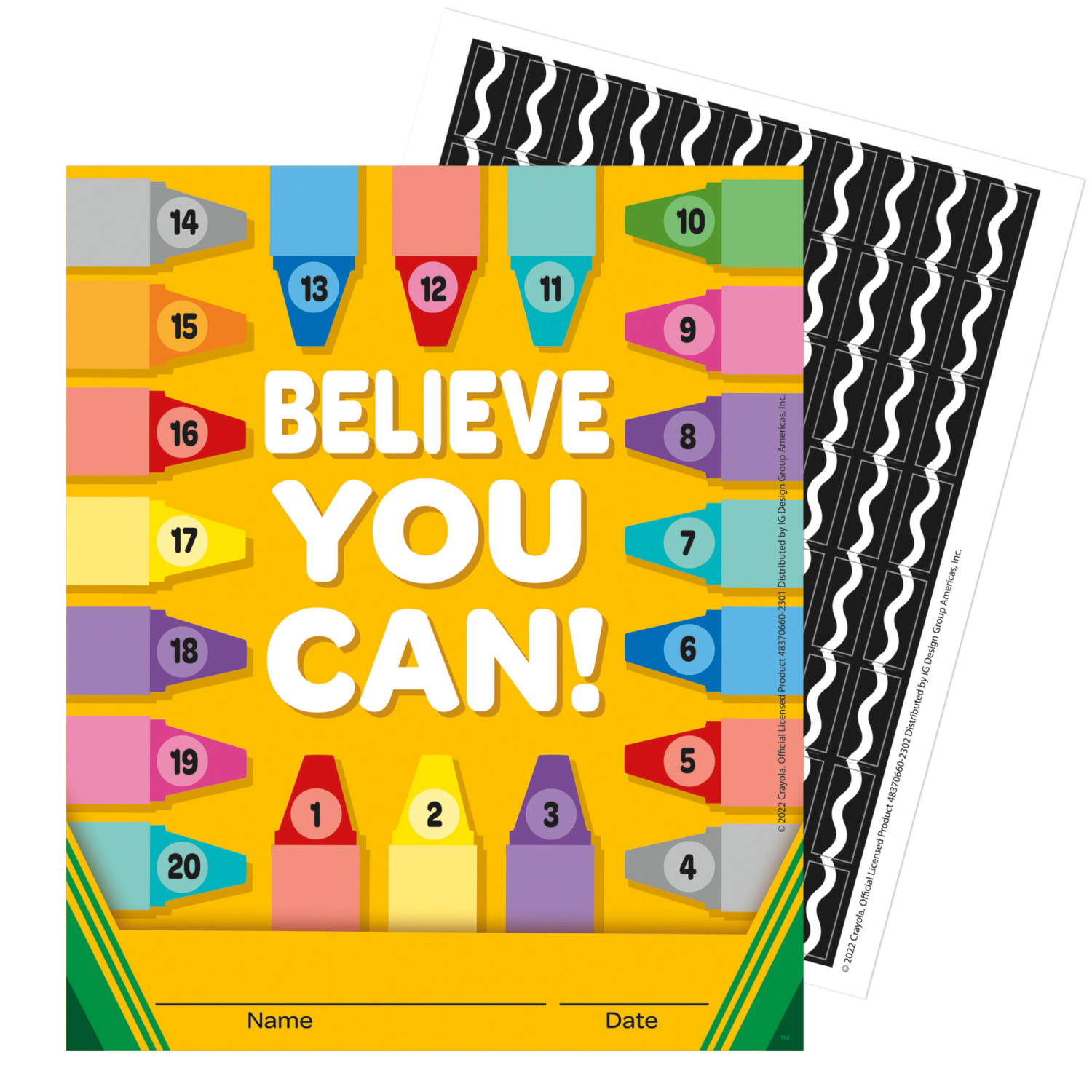 Eureka Mini Reward Charts With Stickers, Crayola, 36 Per Pack, Set Of 3 Packs - Image 3