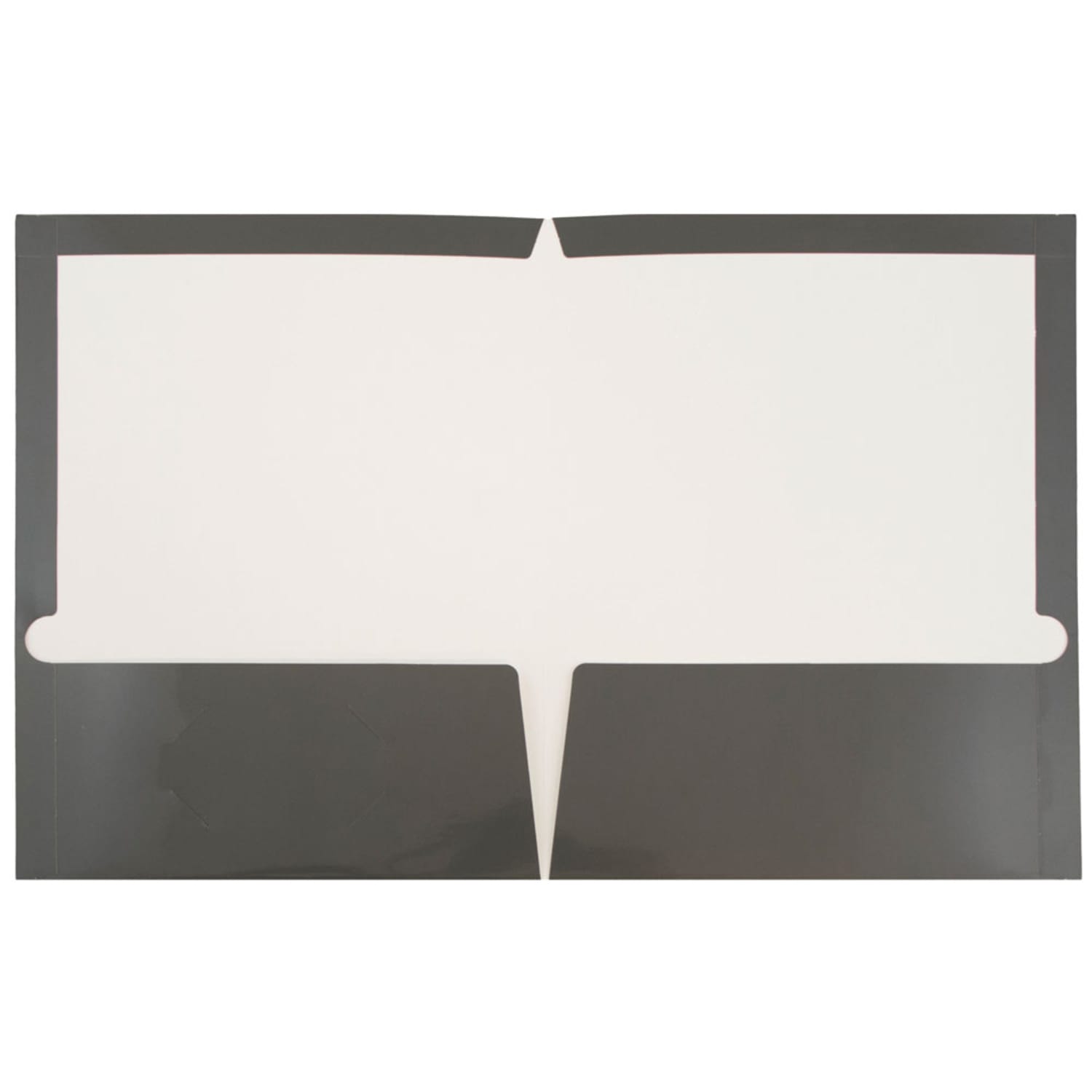 JAM Paper Glossy 2-Pocket Presentation Folders, Gray, Pack of 6 - Image 4