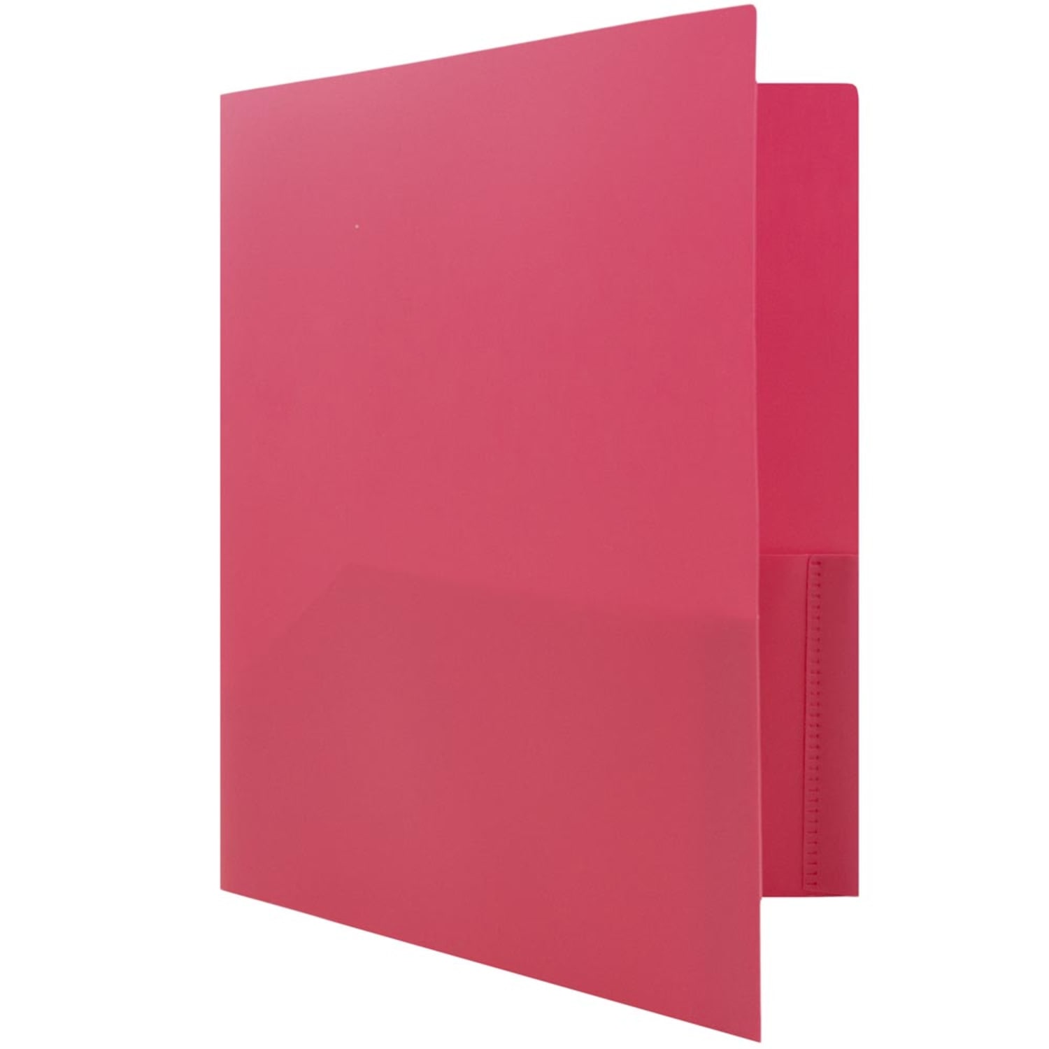 JAM Paper Plastic 2-Pocket POP Folders with Metal Prongs Fastener Clasps, 9 1/2in x 11 1/2in, Fuchsia Pink, Pack Of 6 - Image 5
