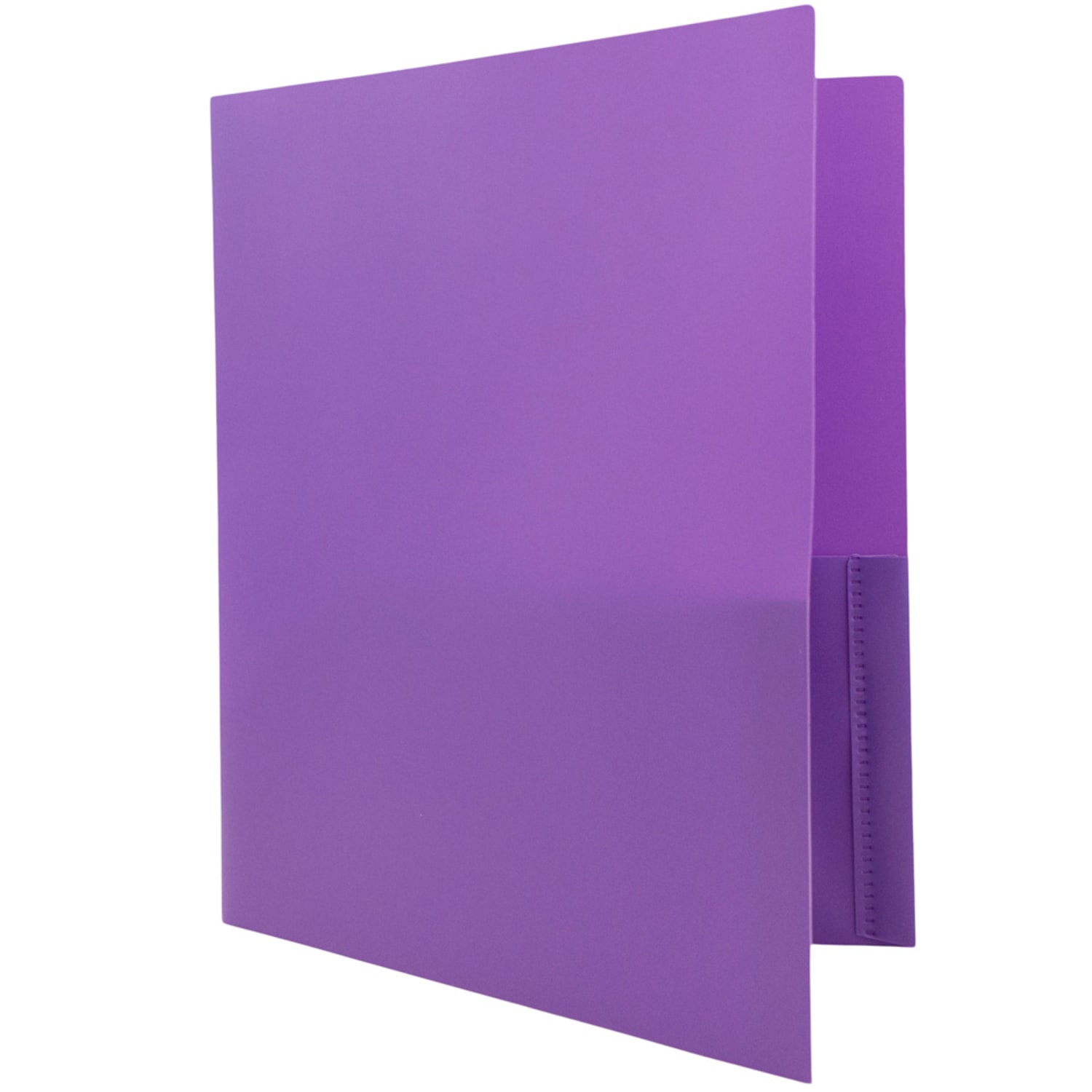 JAM Paper Plastic 2-Pocket POP Folders with Metal Prongs Fastener Clasps, 9 1/2in x 11 1/2in, Purple, Pack Of 6 - Image 5
