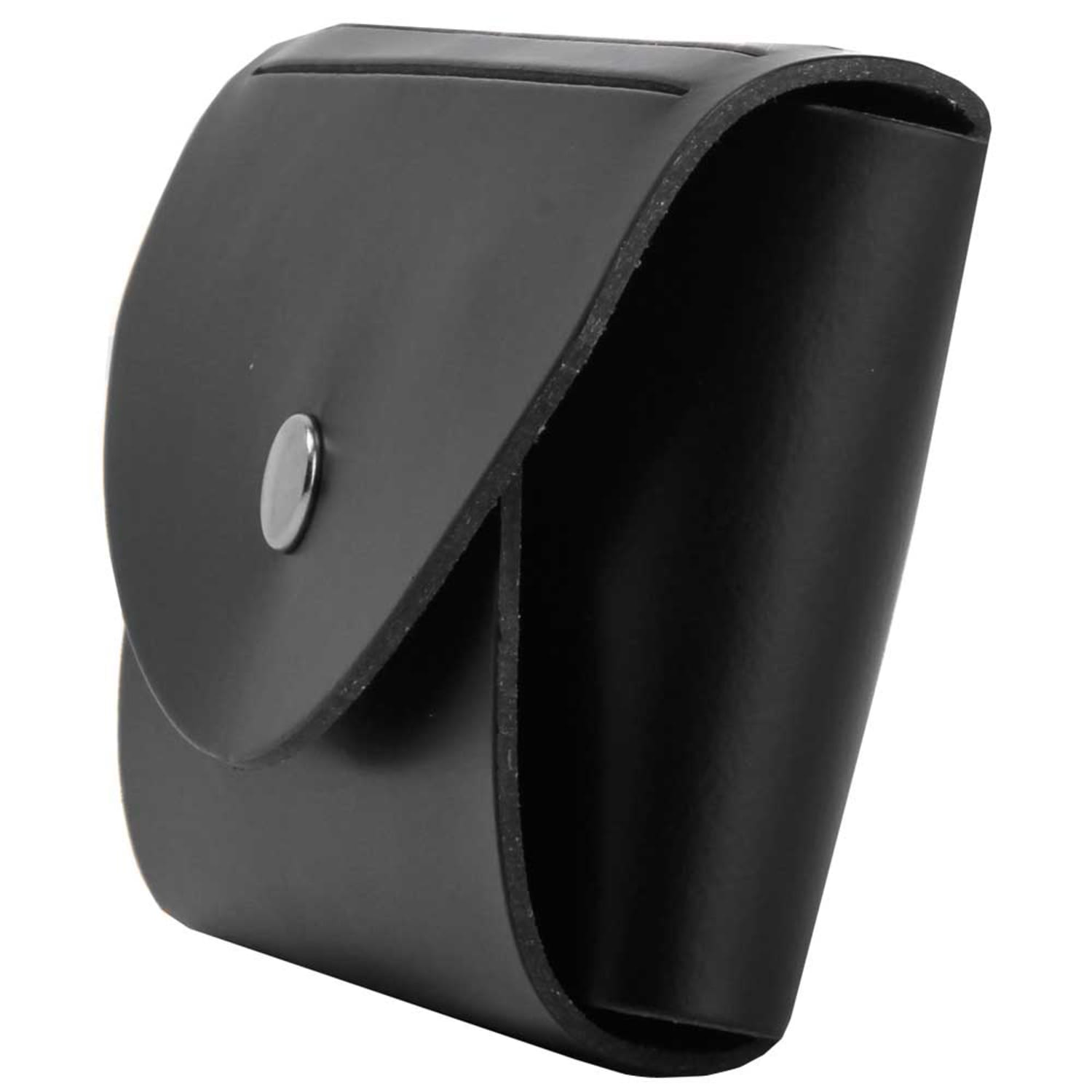 JAM Paper Leather Business Card Case, Round Flap, 2 1/4in x 3 1/2in x 3/4in, Black - Image 4