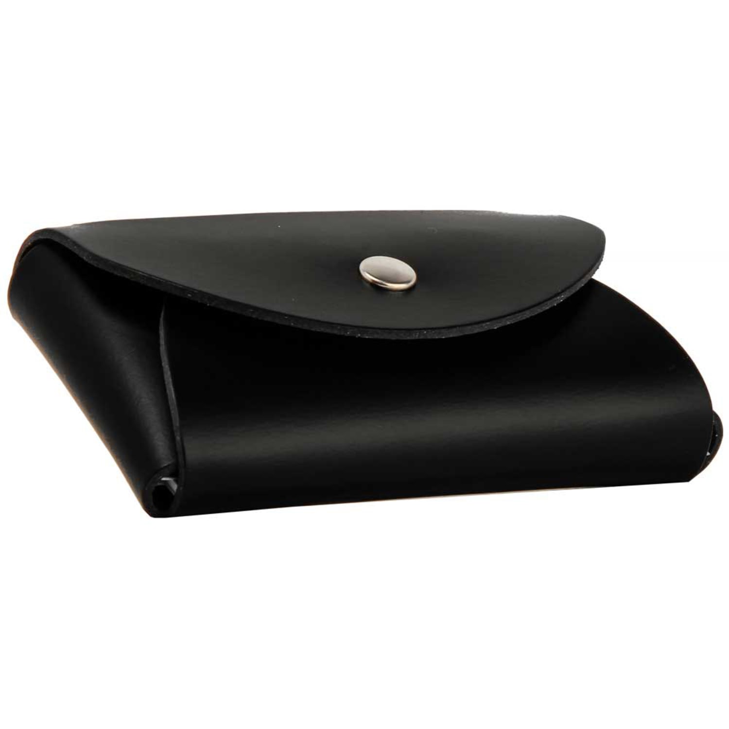 JAM Paper Leather Business Card Case, Round Flap, 2 1/4in x 3 1/2in x 3/4in, Black - Image 5