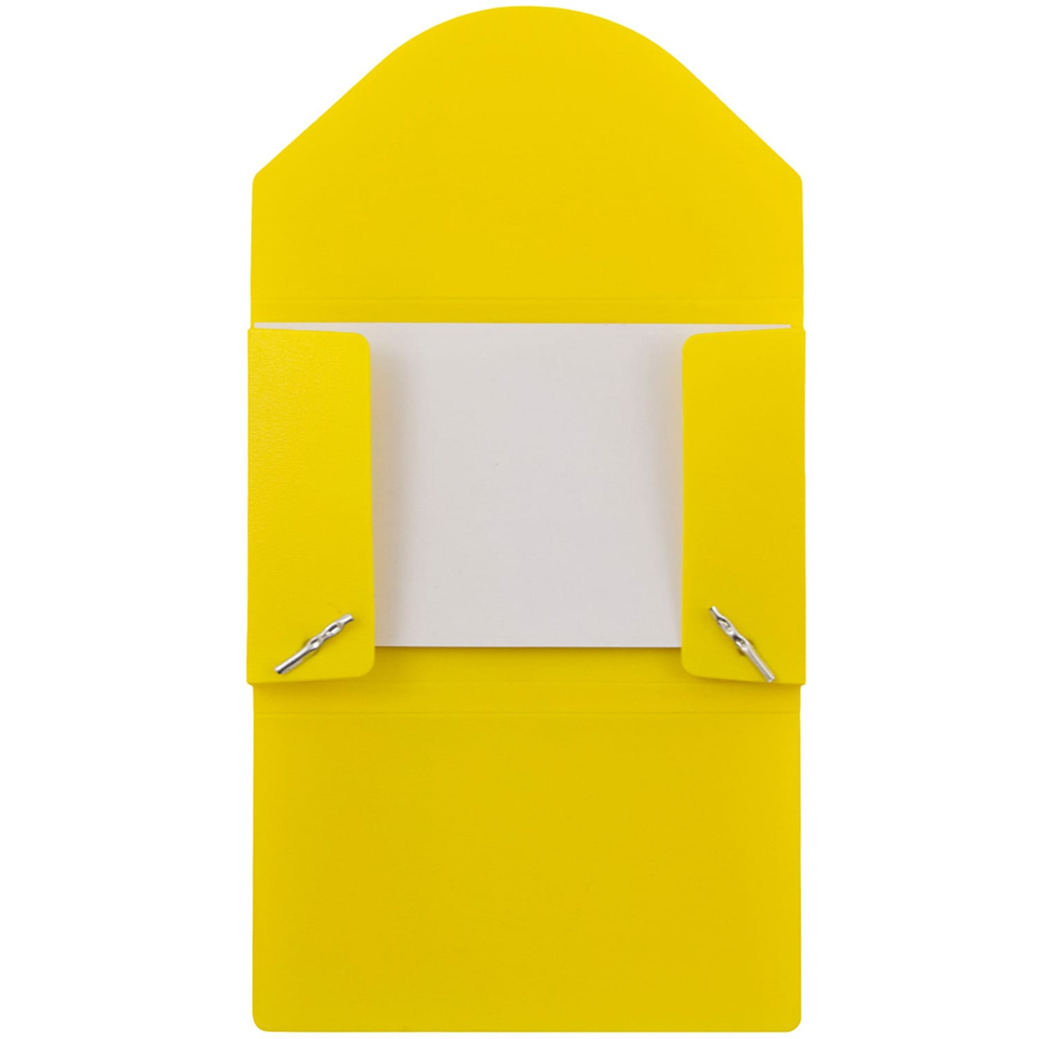 JAM Paper Plastic Business Card Case With Round Flap, 3 1/2in x 2 1/4in x 1/4in, Yellow - Image 5