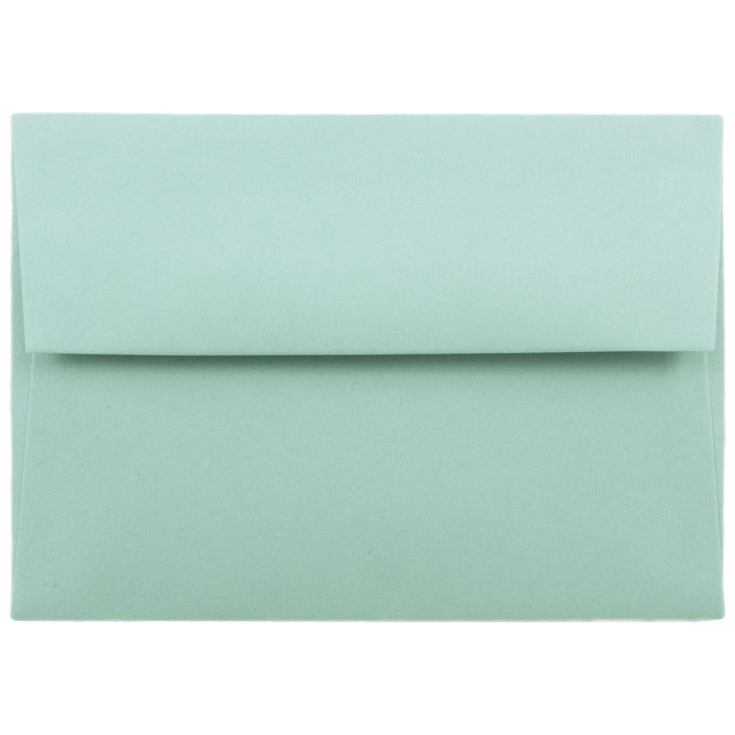 JAM Paper Booklet Invitation Envelopes, A2, Gummed Seal, Aqua, Pack Of 25