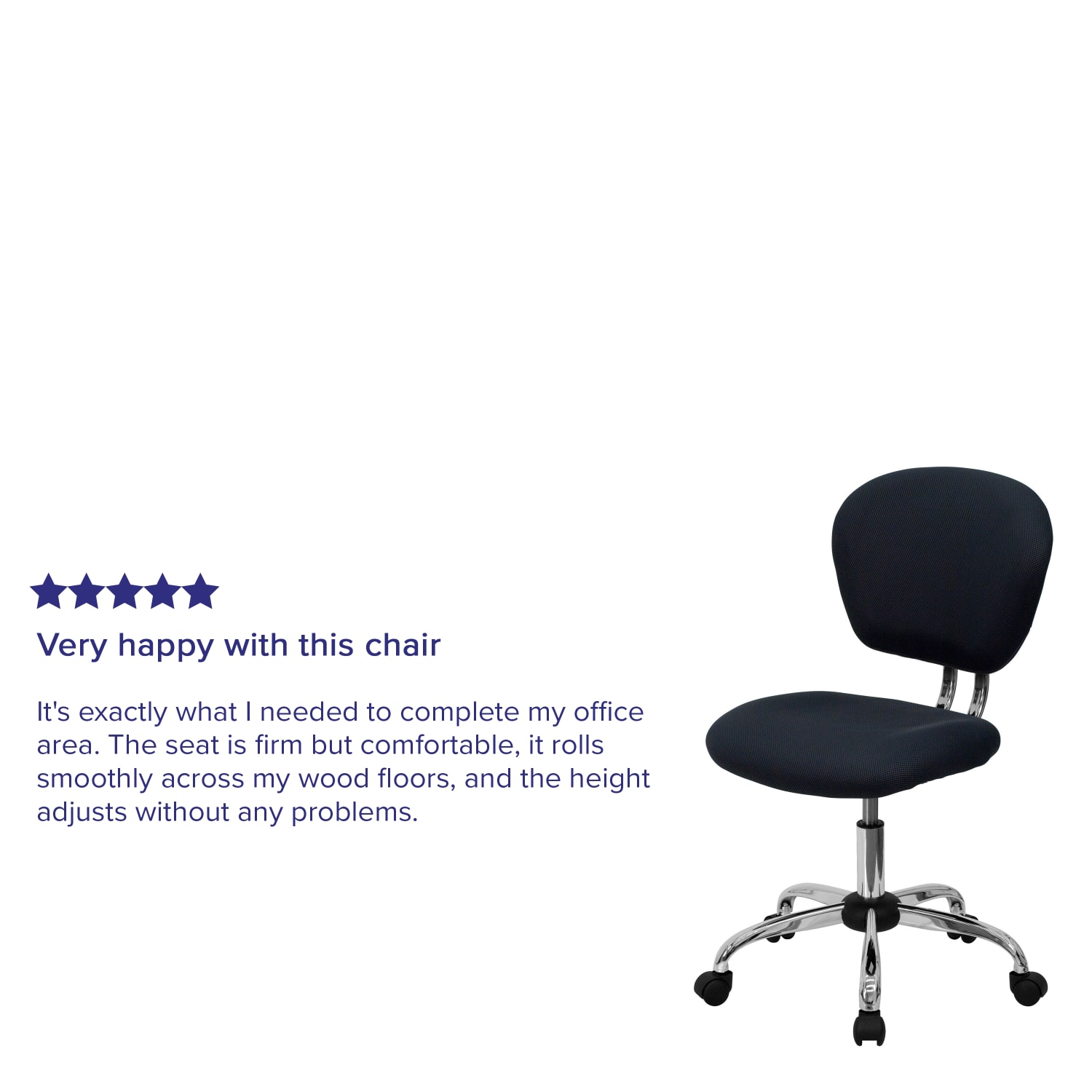 Flash Furniture Mesh Mid-Back Swivel Task Chair, Gray/Silver - Image 6