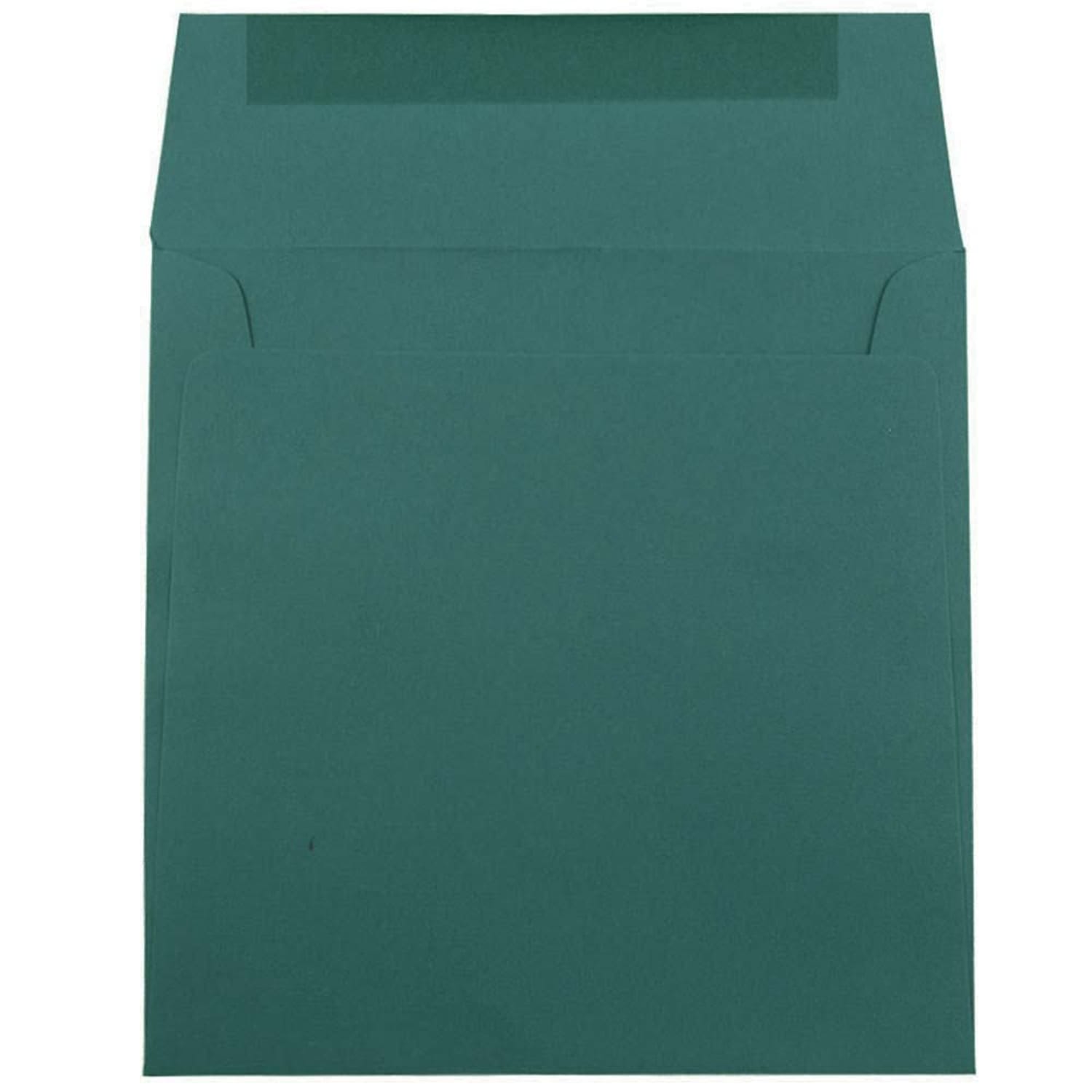 JAM Paper Color Square Invitation Envelopes, 8 1/2in x 8 1/2in, Gummed Seal, Teal, Pack Of 25 - Image 3