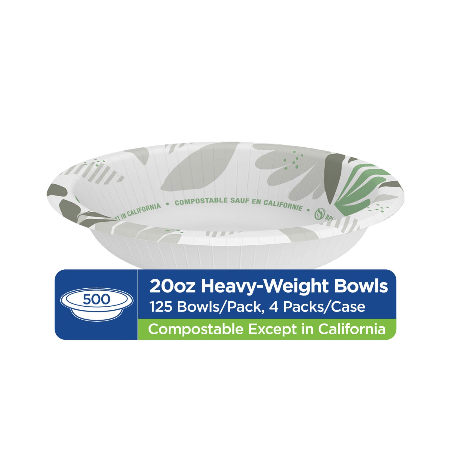 Dixie Ultra Pathways Heavyweight Paper Bowls, 20 Oz, Burgundy/Green, Carton Of 500 Bowls - Image 3