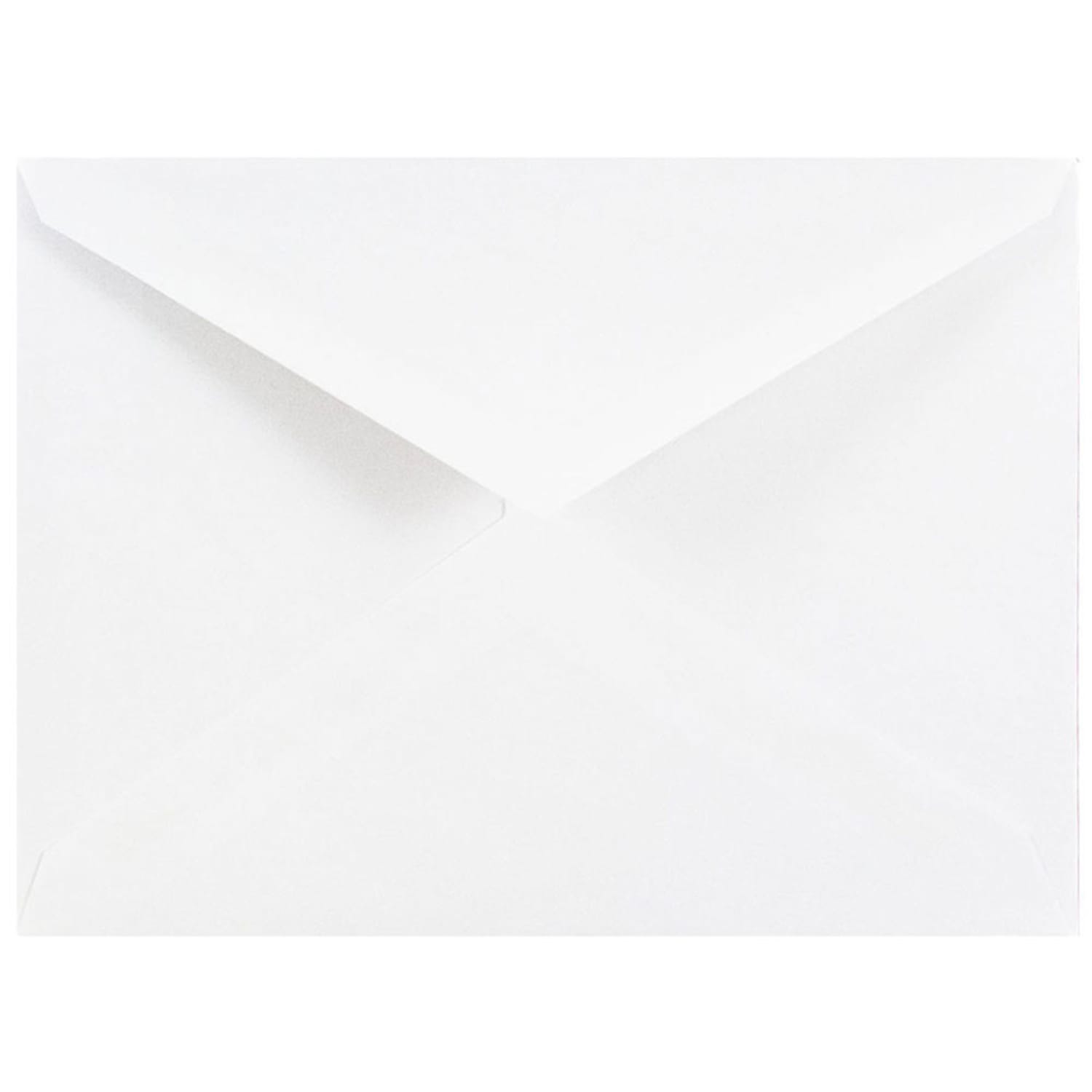 JAM Paper Booklet Envelopes, #4 Bar (A1), V-Flap, Gummed Seal, White, Pack Of 25