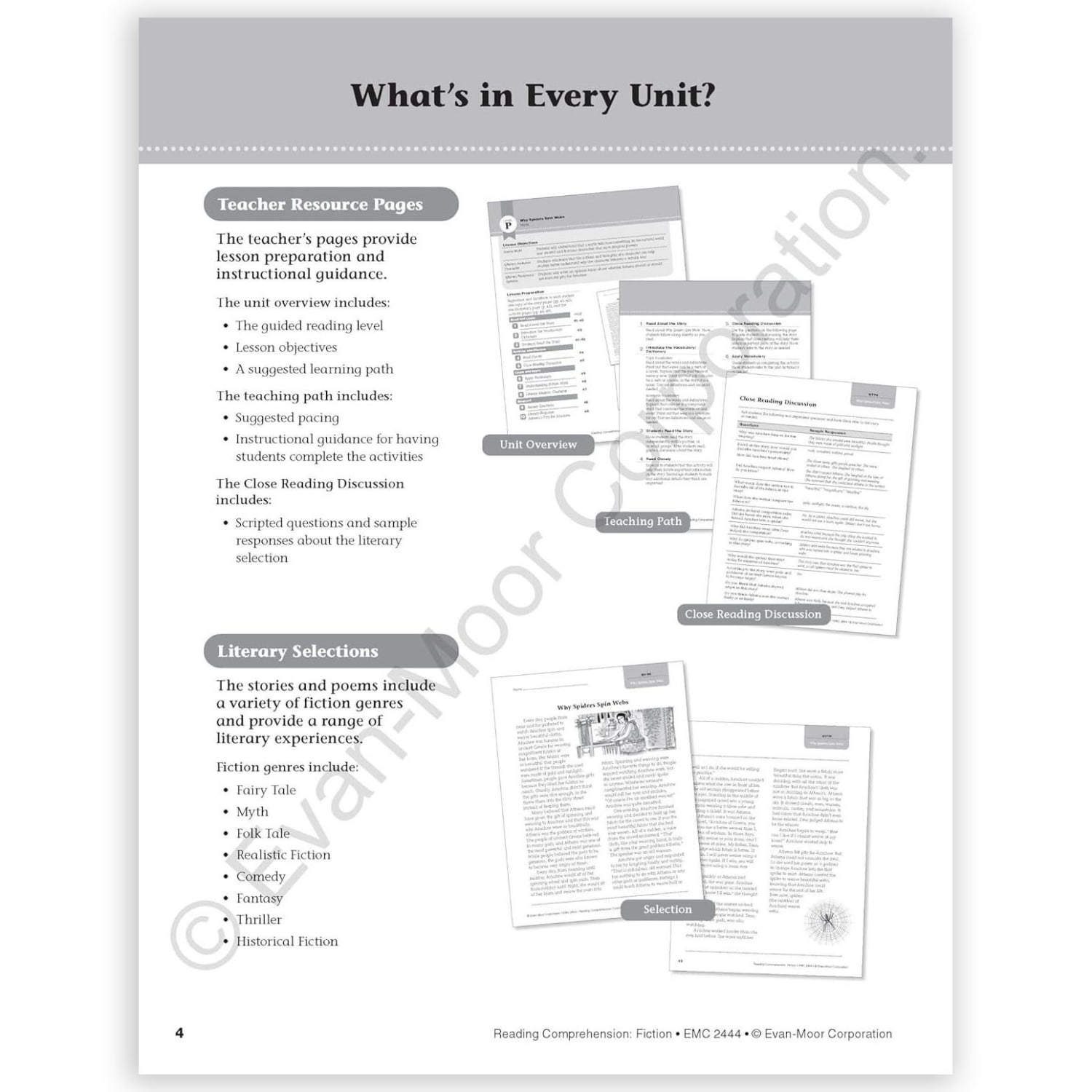 Evan-Moor Educational Publishers Reading Comprehension: Fiction, Grade 4 - Image 3