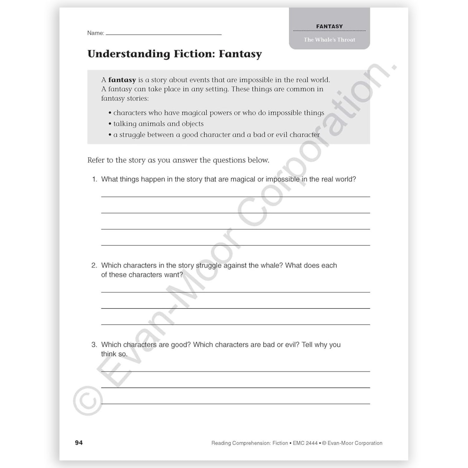 Evan-Moor Educational Publishers Reading Comprehension: Fiction, Grade 4 - Image 6