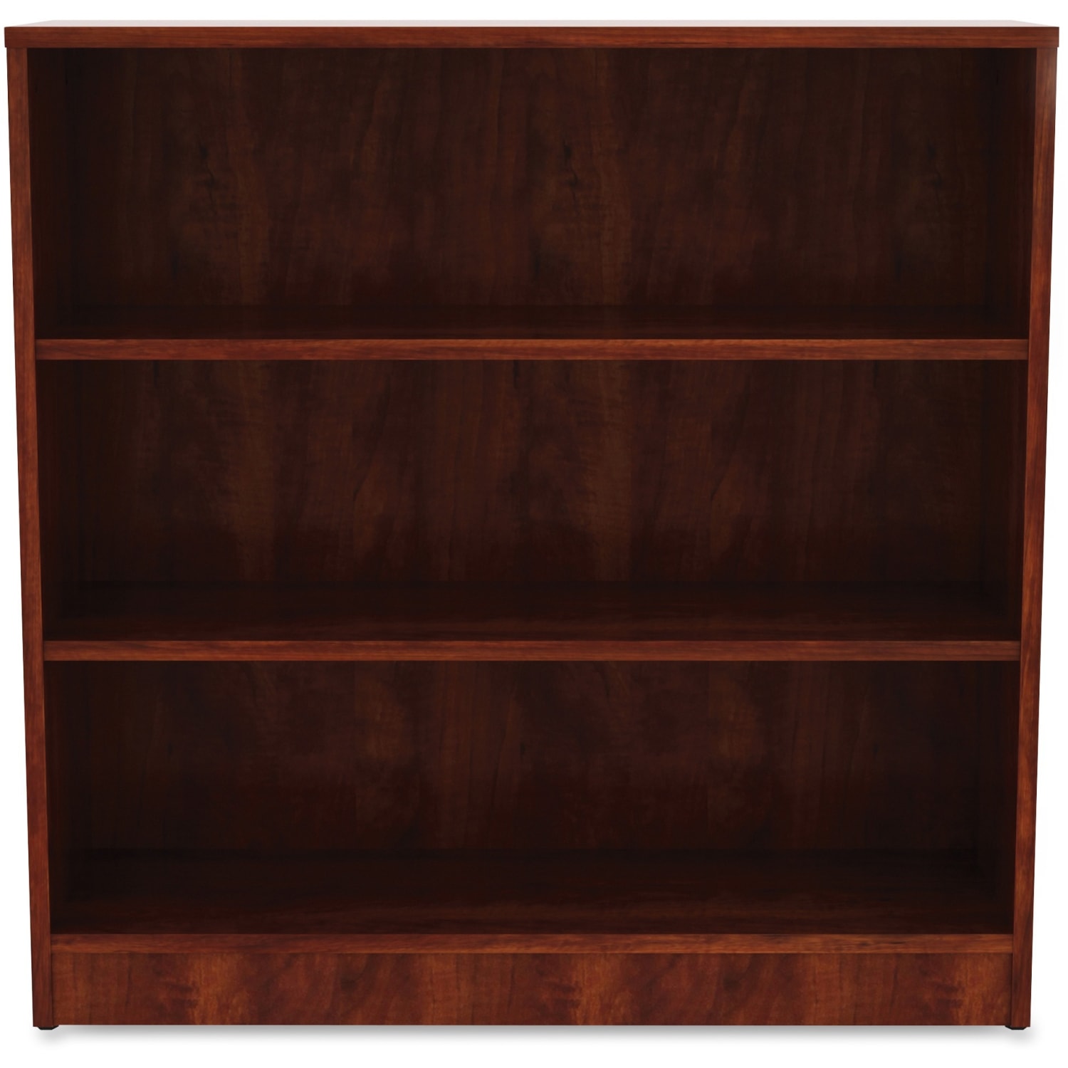 Lorell 36inH 3-Shelf Bookcase, Cherry - Image 3