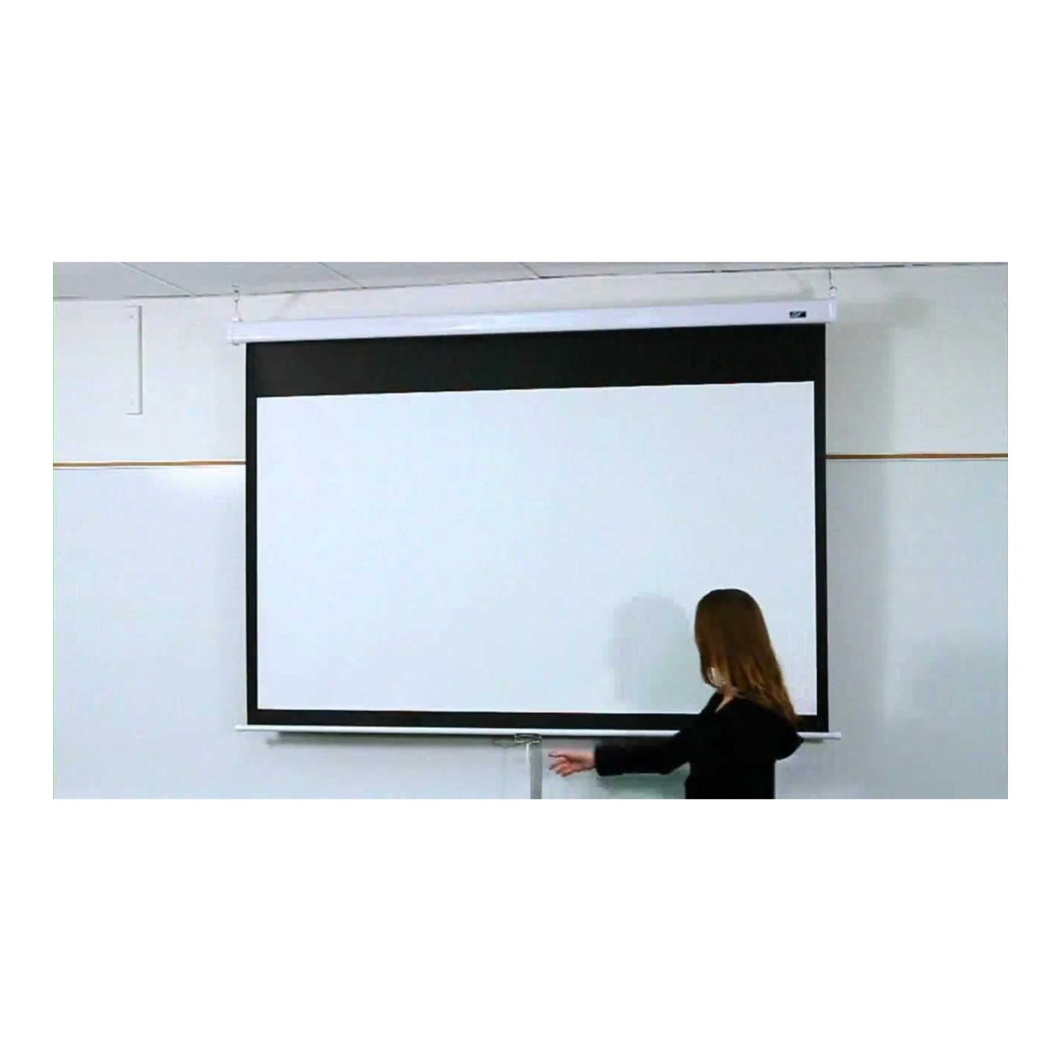 Elite Screens Manual Series M71XWS1 - Projection screen - ceiling mountable, wall mountable - 71in (70.9 in) - 1:1 - MaxWhite - white - Image 4