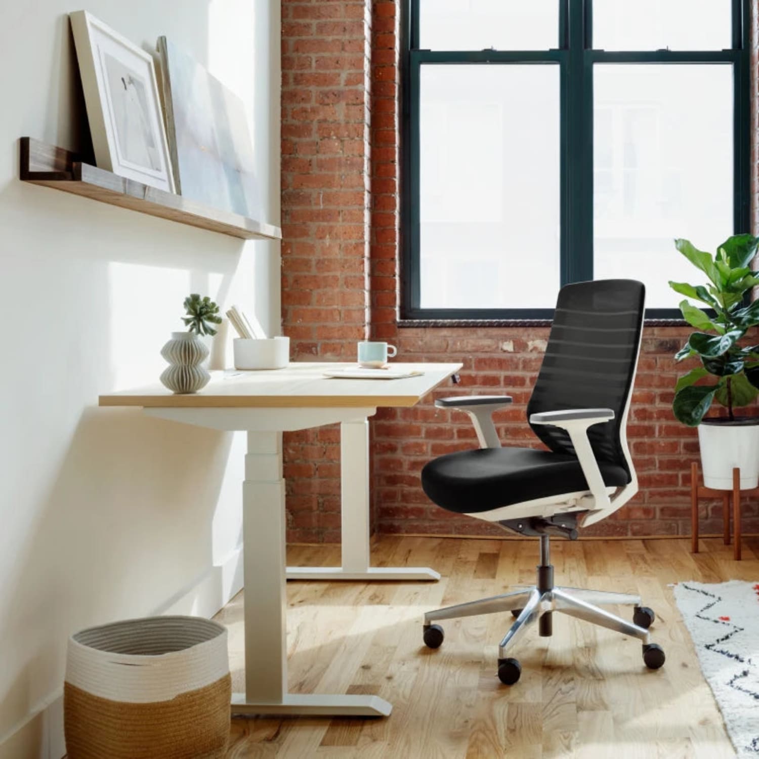 Branch Furniture Ergonomic Task Chair BlackWhite PopularChairscom