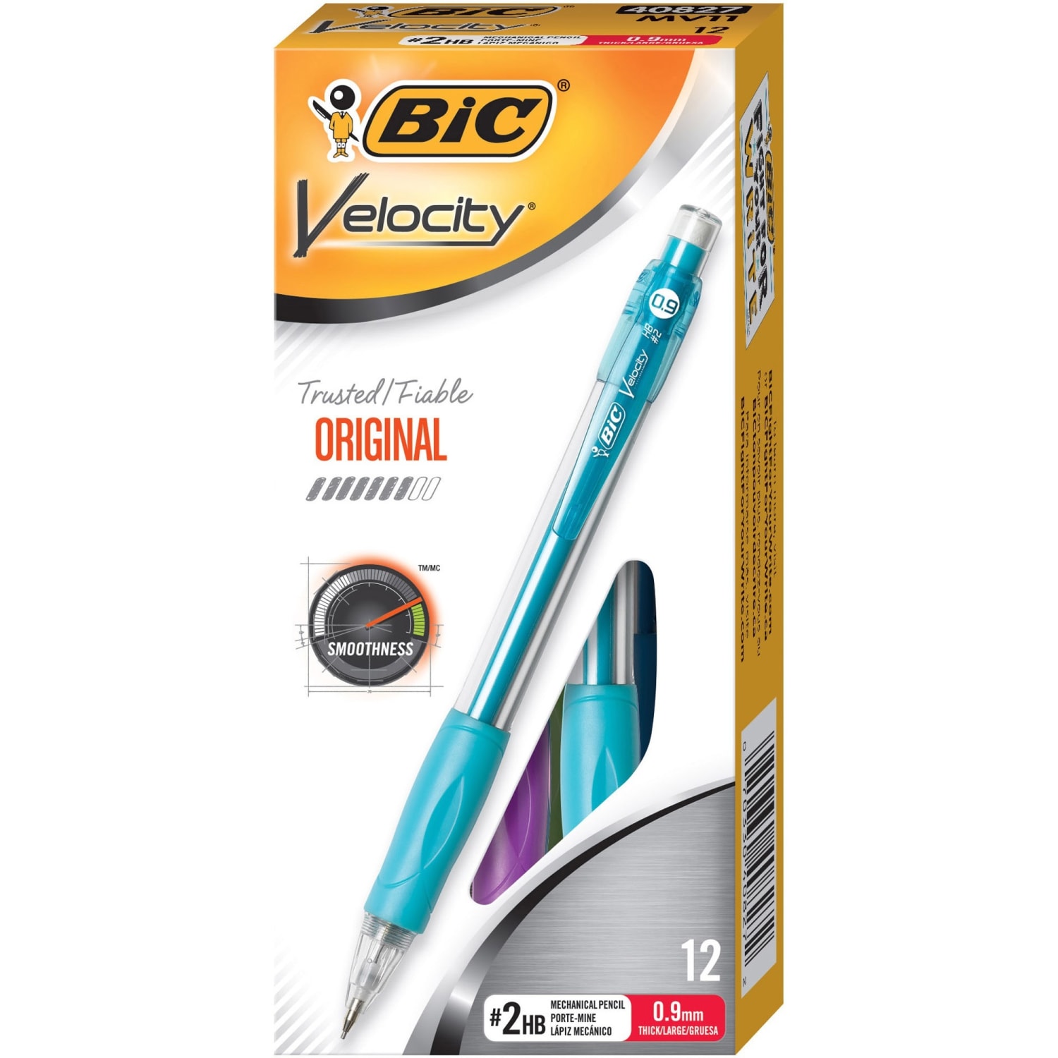 BIC Mechanical Pencils, #2 Lead, Bold Point, 0.9 mm, Turquoise Barrel, Pack Of 12 - Image 3