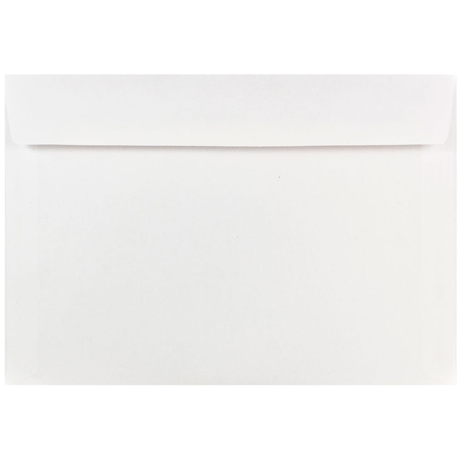 JAM Paper Booklet Envelopes, 7in x 10in, Gummed Seal, White, Pack Of 25