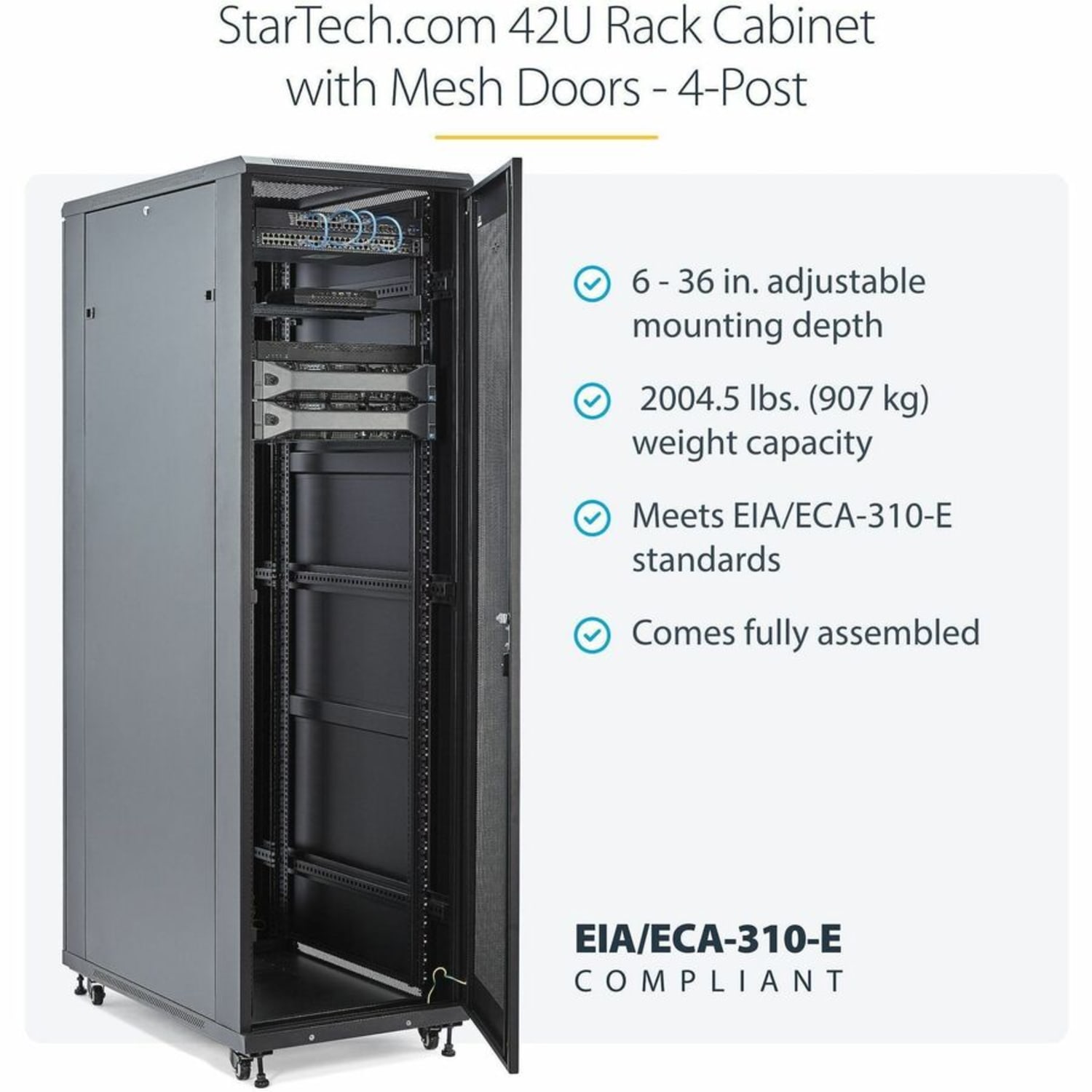 StarTech.com 42U Server Rack Cabinet - Image 3