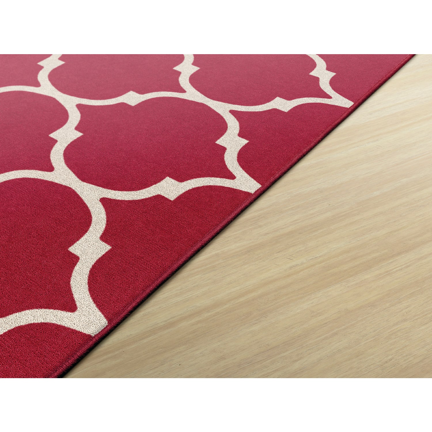Flagship Carpets Moroccan Trellis Rectangular Rug, 72in x 108in, Red - Image 3