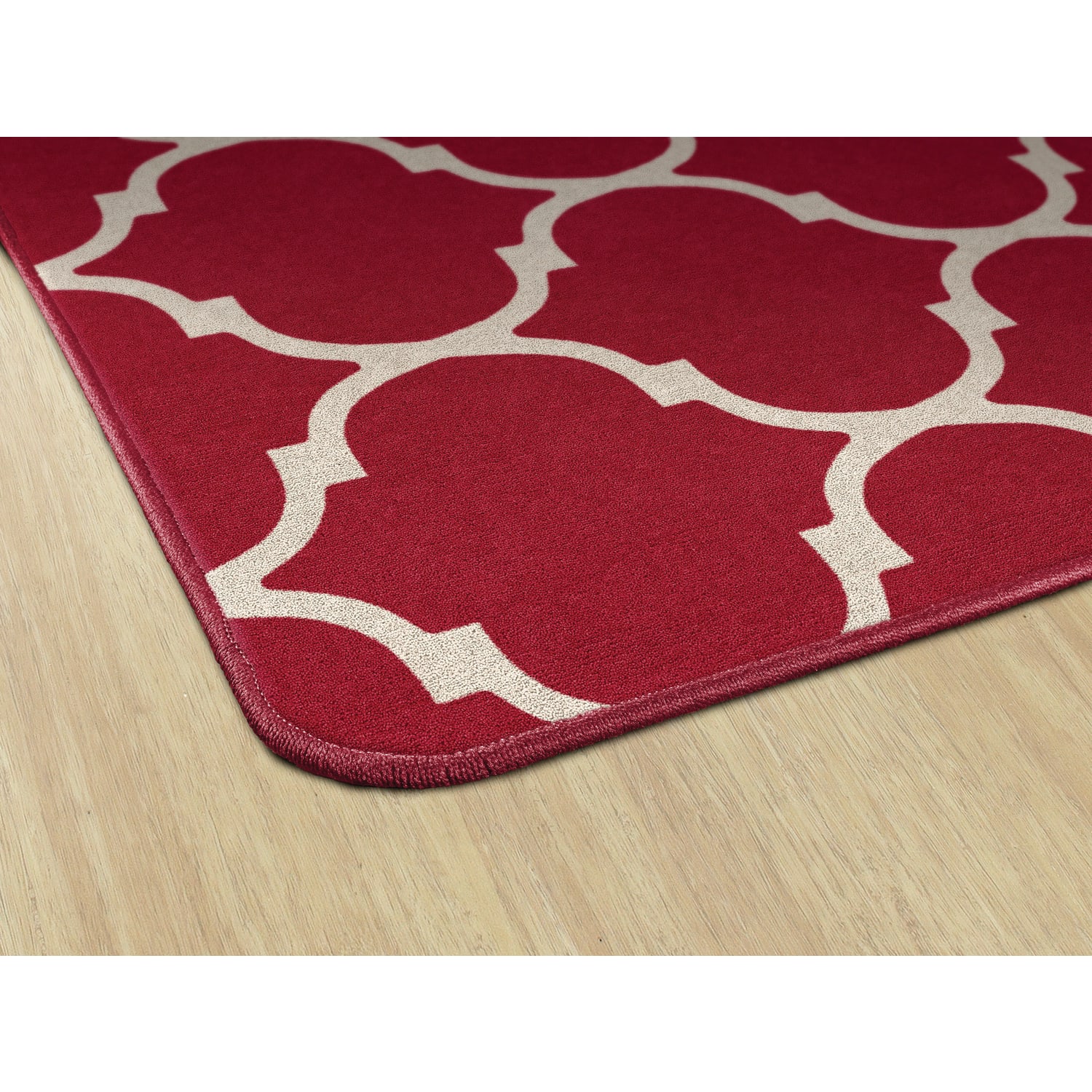 Flagship Carpets Moroccan Trellis Rectangular Rug, 72in x 108in, Red - Image 4