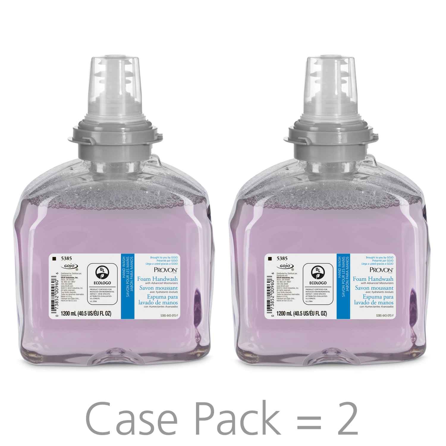 Provon TFX Refill Moisturizer Foam Handwash - Cranberry Scent - 40.6 fl oz (1200 mL) - Pump Bottle Dispenser - 538502 - Image 3