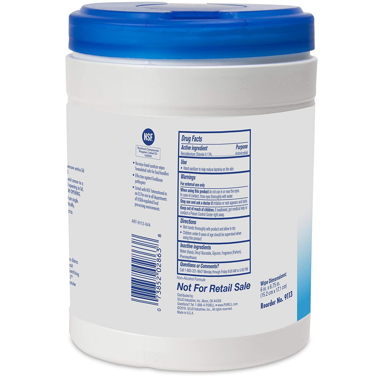 Purell Hand Sanitizing Wipes, Fresh Citrus Scent, 270 Wipes Per Canister, Pack Of 6 Canisters - Image 3