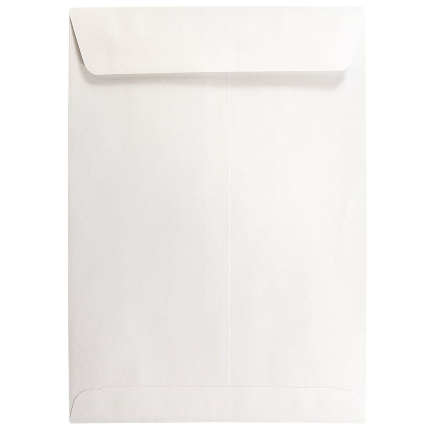 JAM Paper Open-End 7 1/2in x 10 1/2in Catalog Envelopes, Gummed Seal, White, Pack Of 25