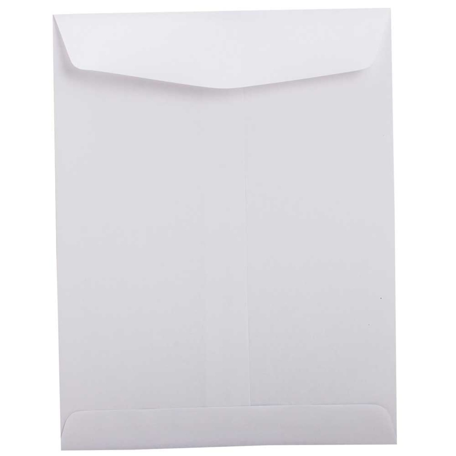 JAM Paper Open-End 8 3/4in x 11 1/4in Catalog Envelopes, Gummed Seal, White, Pack Of 25