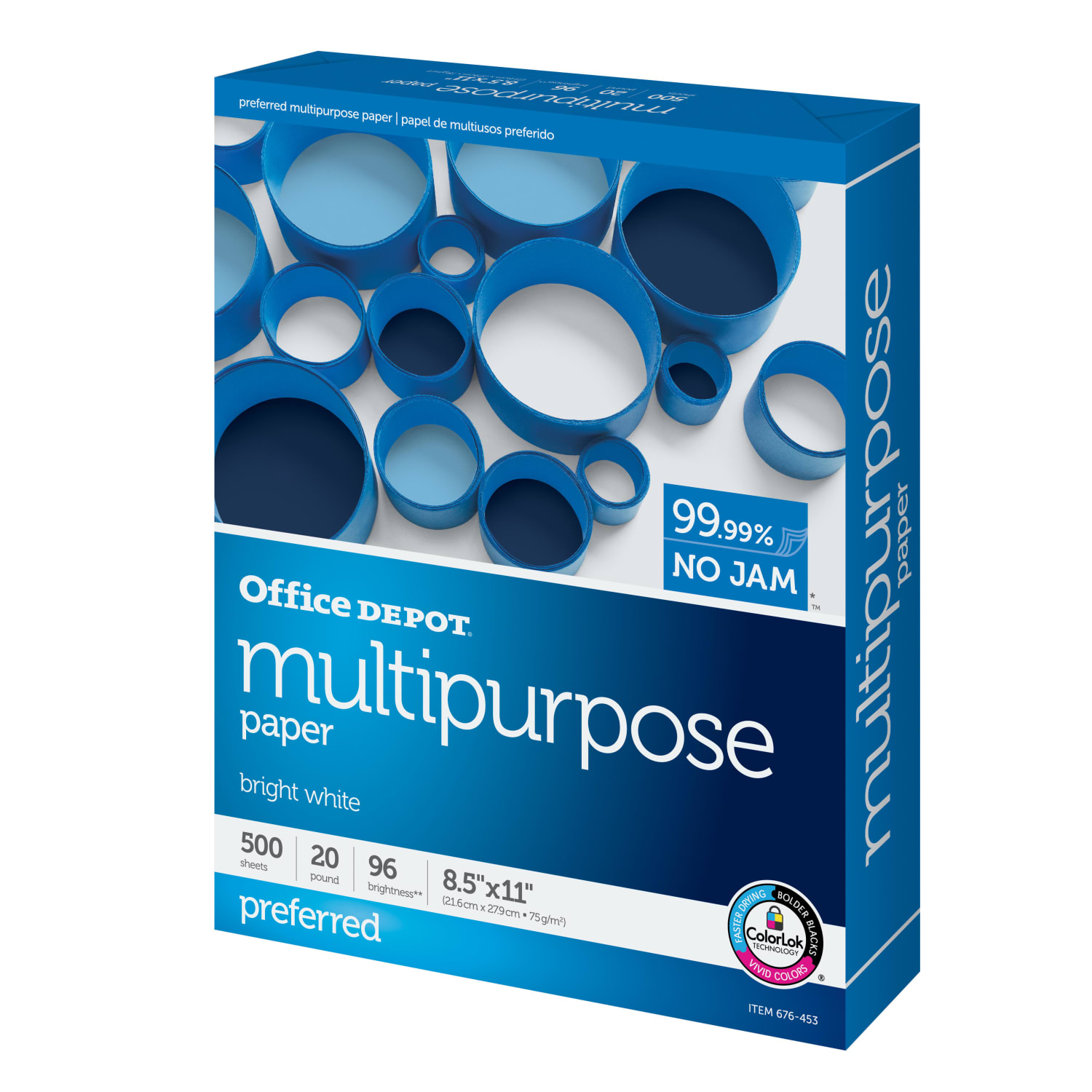 Office Depot Multi-Use Printer & Copy Paper, 1 Ream, White, Letter (8.5in x 11in), 500 Sheets Per Ream, 20 Lb, 96 Brightness, 951001ODRM - Image 3