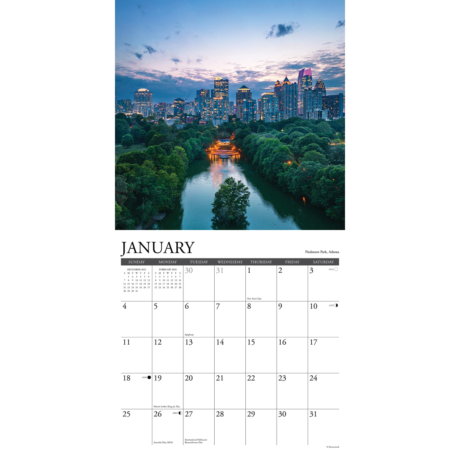 2026 Willow Creek Press Scenic Monthly Wall Calendar, 12in x 12in, Georgia, January To December, 51214 - Image 3