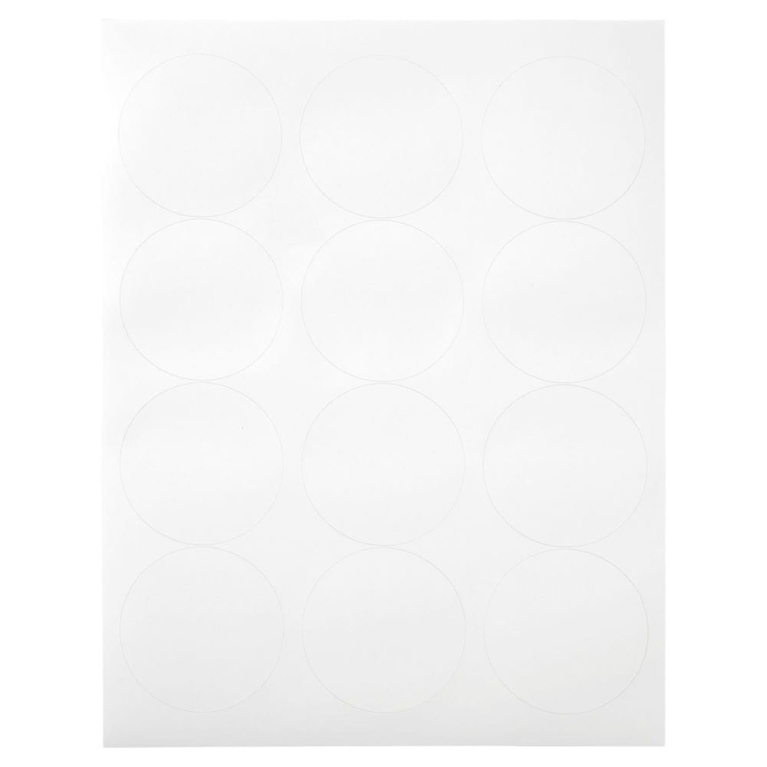JAM Paper Circle Label Sticker Seals, 2 1/2in, White, Pack Of 120 - Image 4
